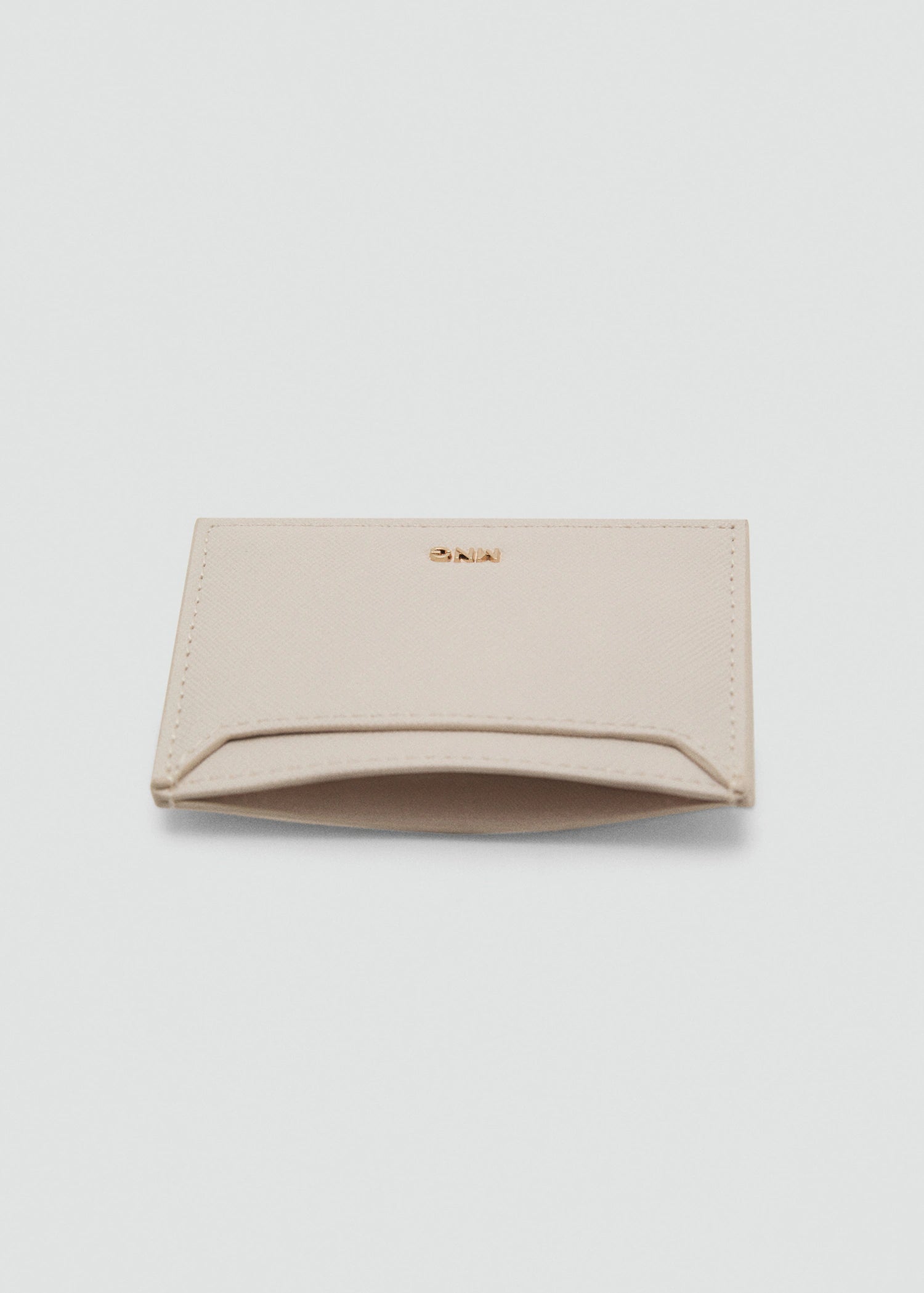 Saffiano Effect Cardholder Off White
