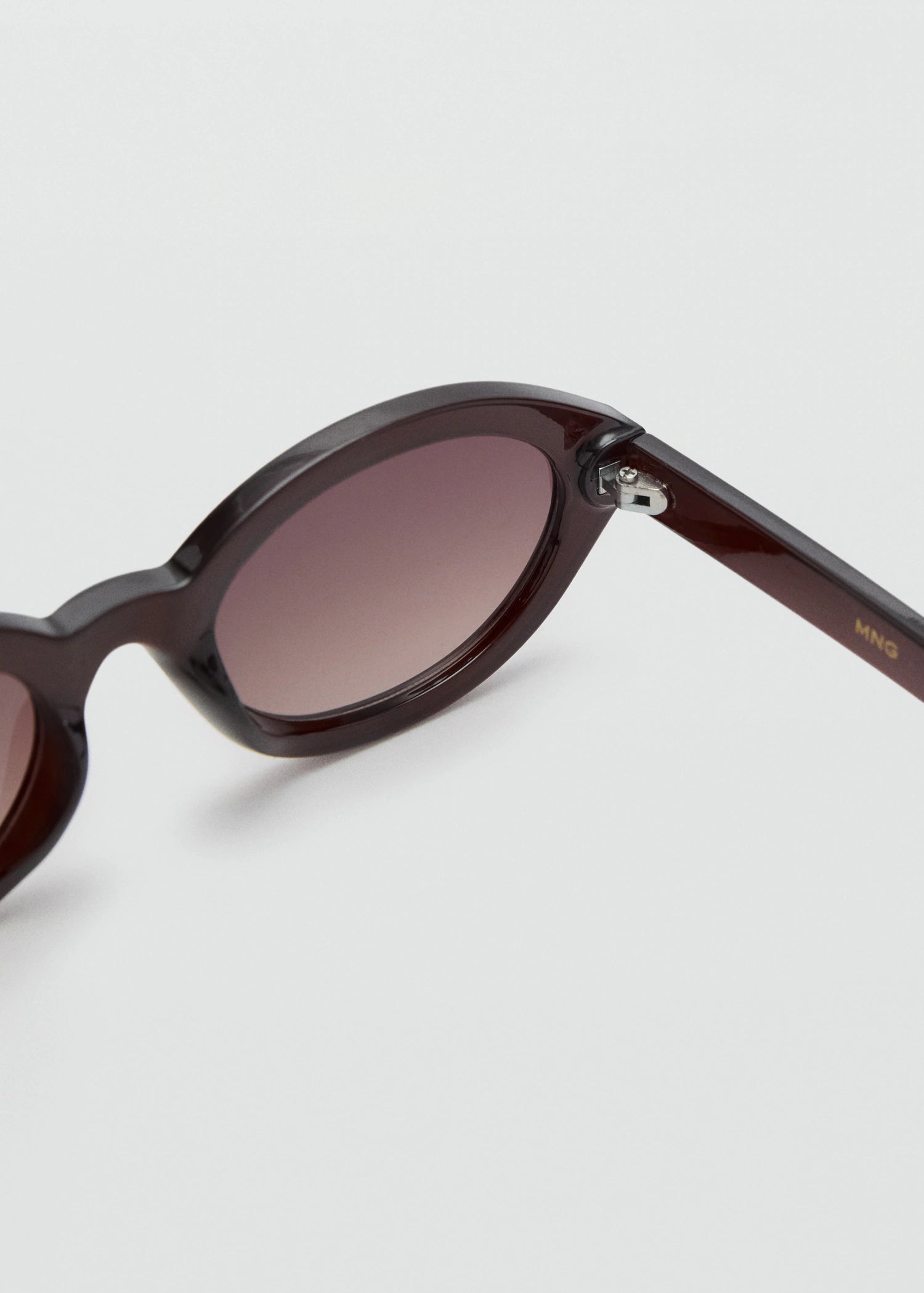Round Framed Sunglasses Brown