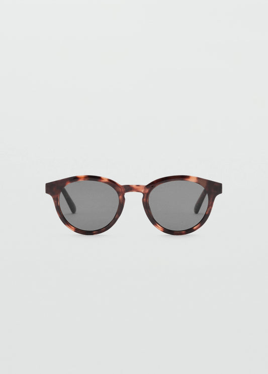 Round Framed Sunglasses Chocolate