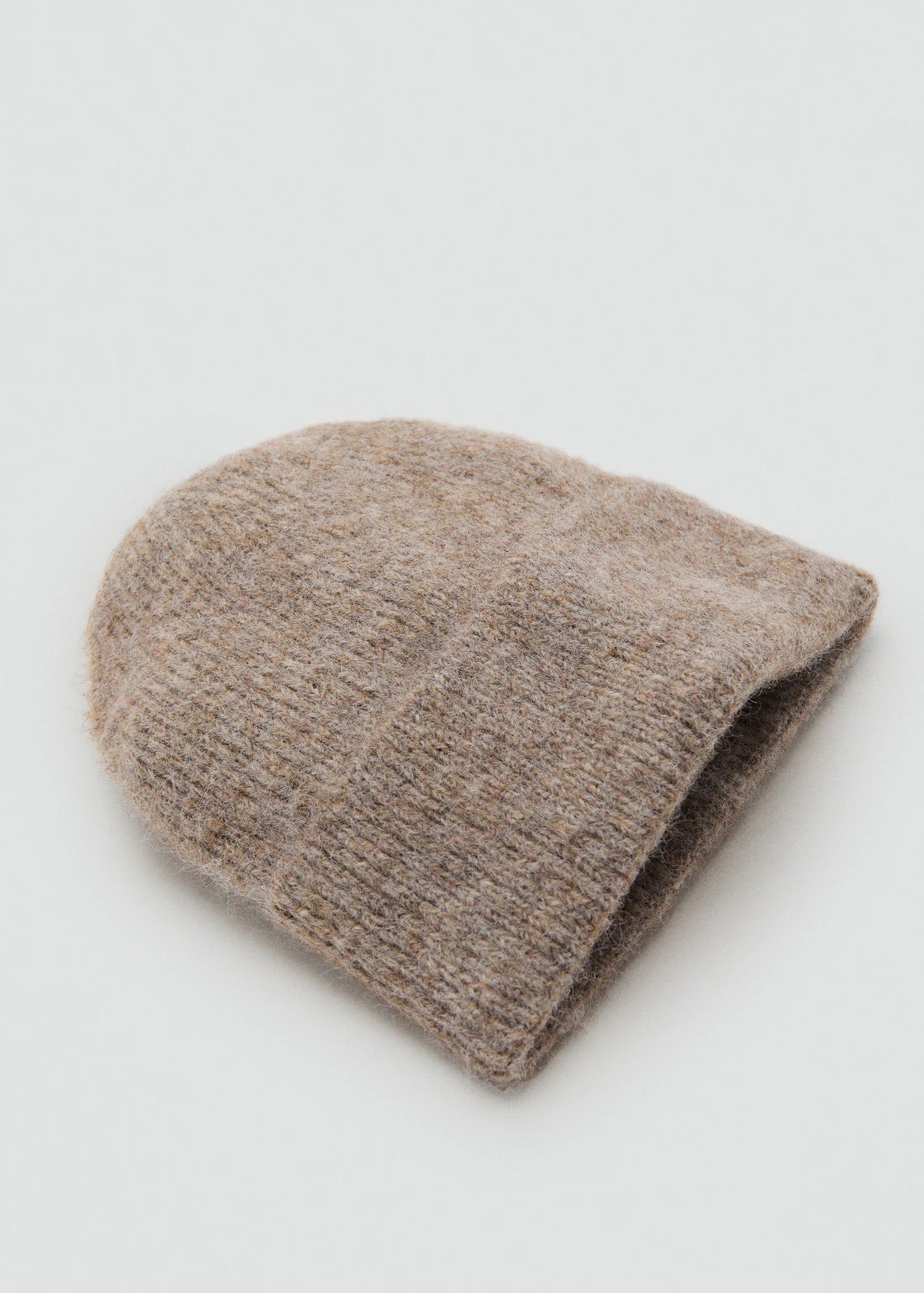 Rib Knit Cap Medium Brown