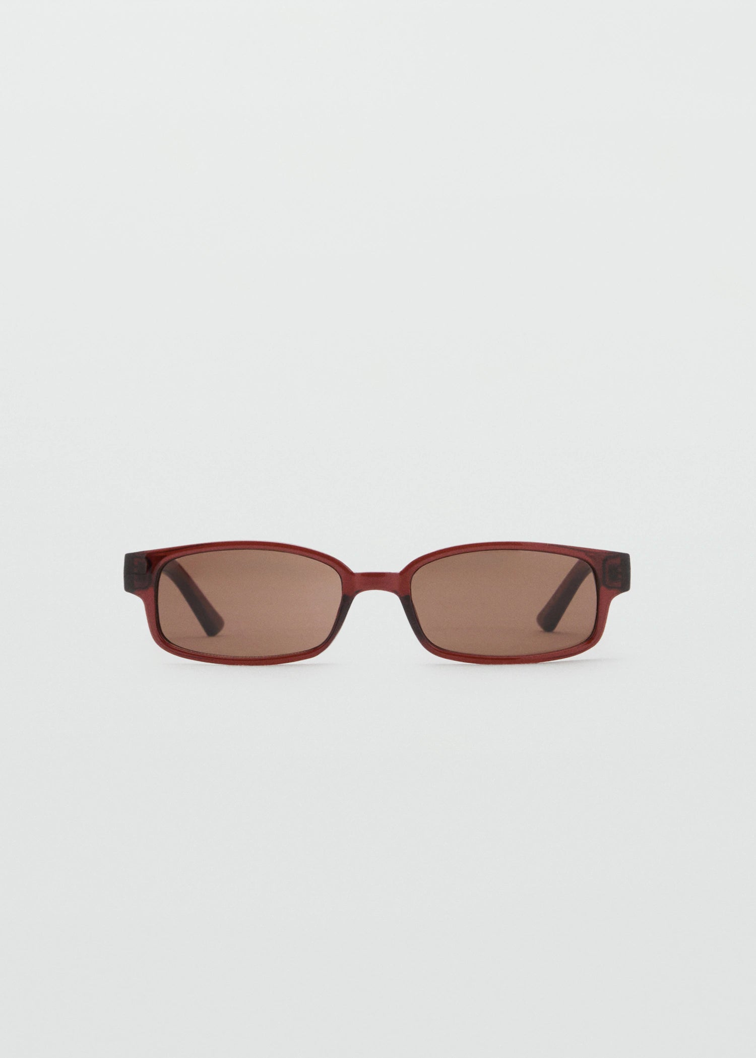 Rectangular Frame Sunglasses Brown