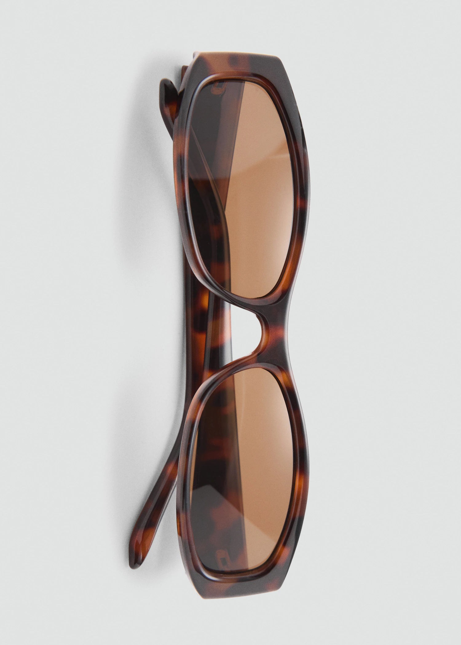 Rectangular Frame Sunglasses Chocolate