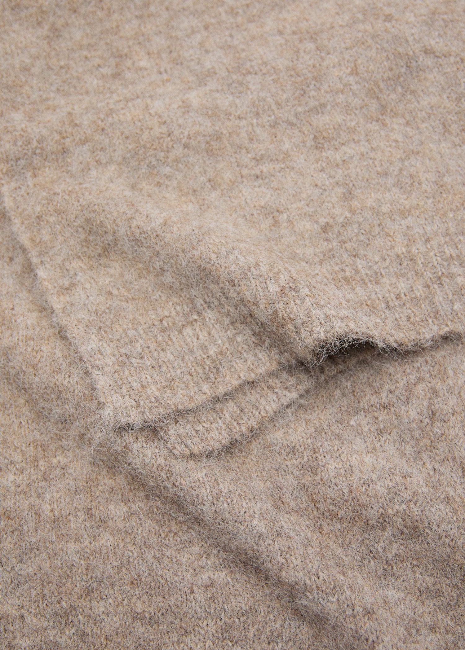 Plain Knitted Scarf Medium Brown