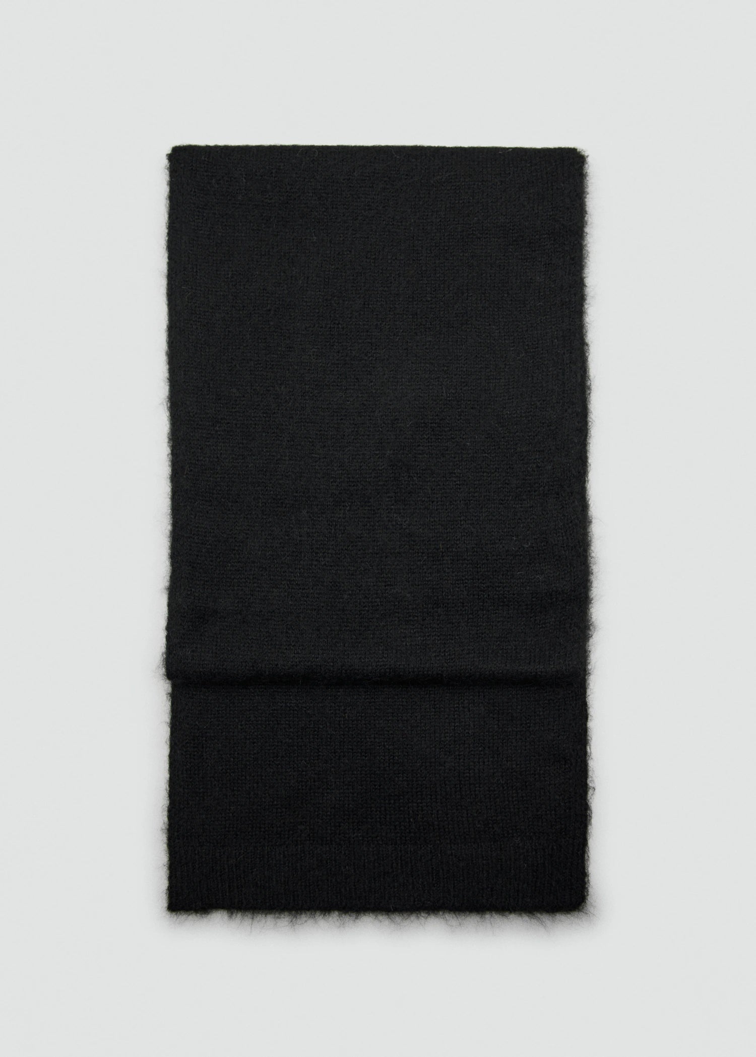 Plain Knitted Scarf Black