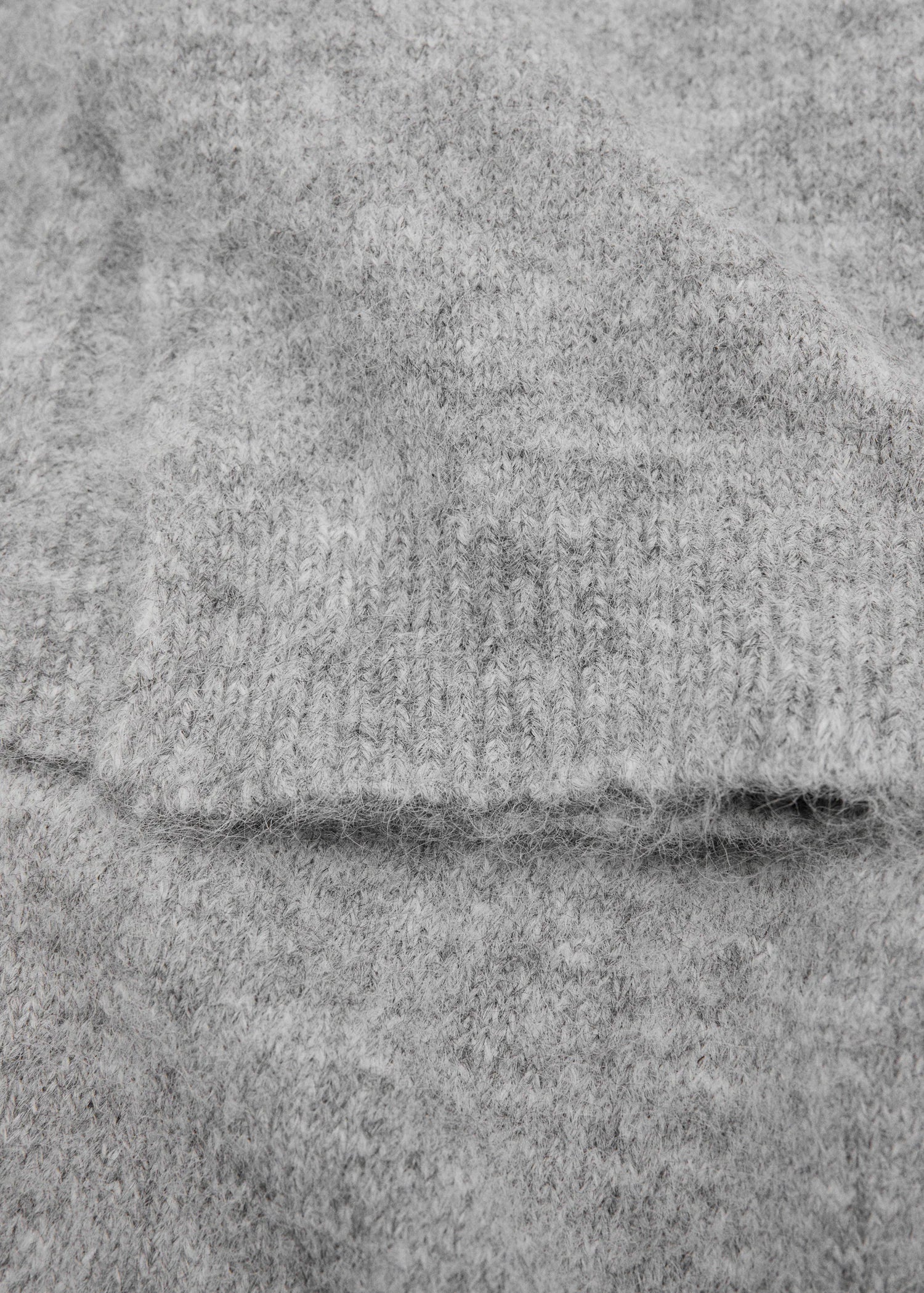 Plain Knitted Scarf Medium Heather Grey