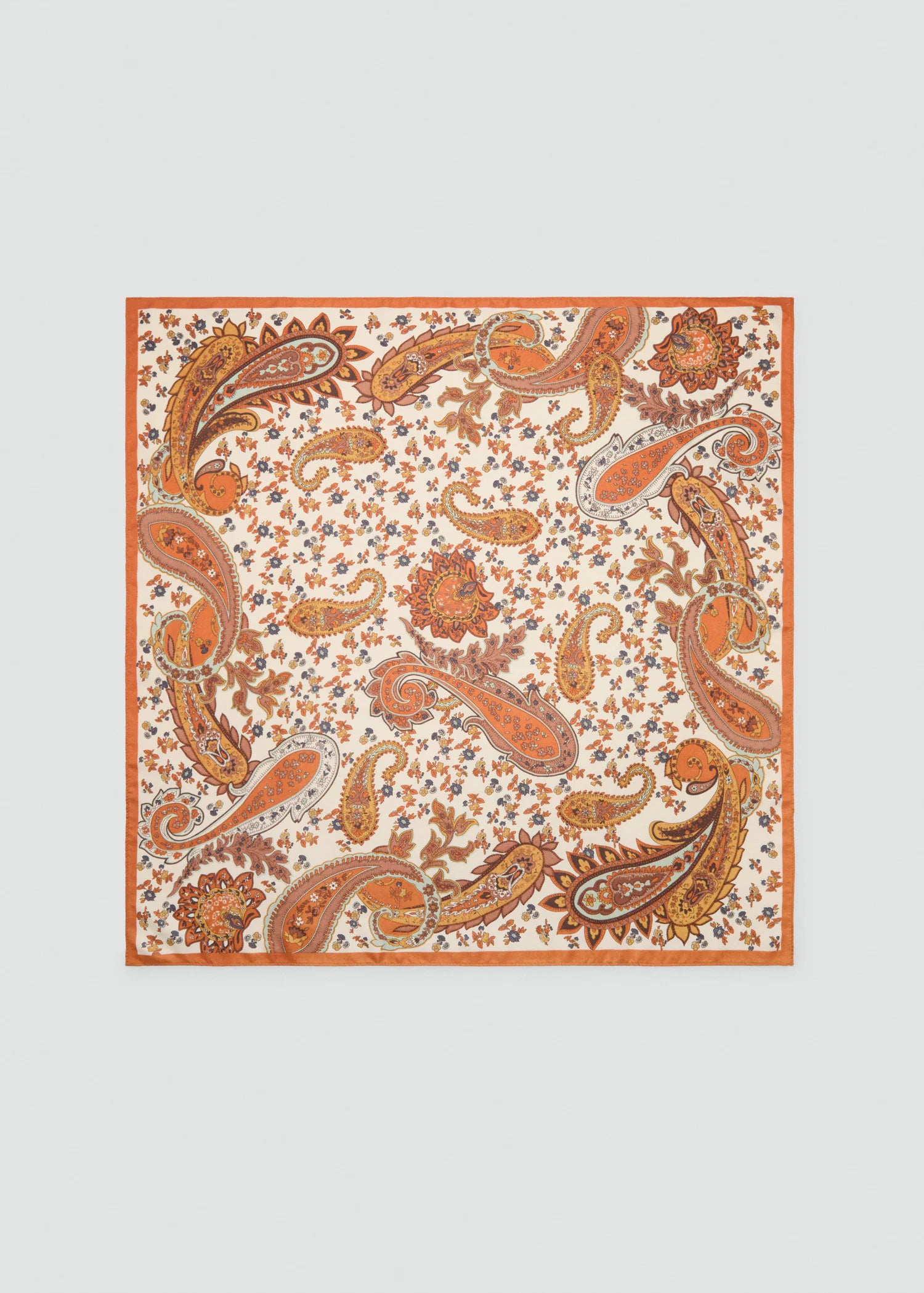 Paisley Satin Scarf Orange