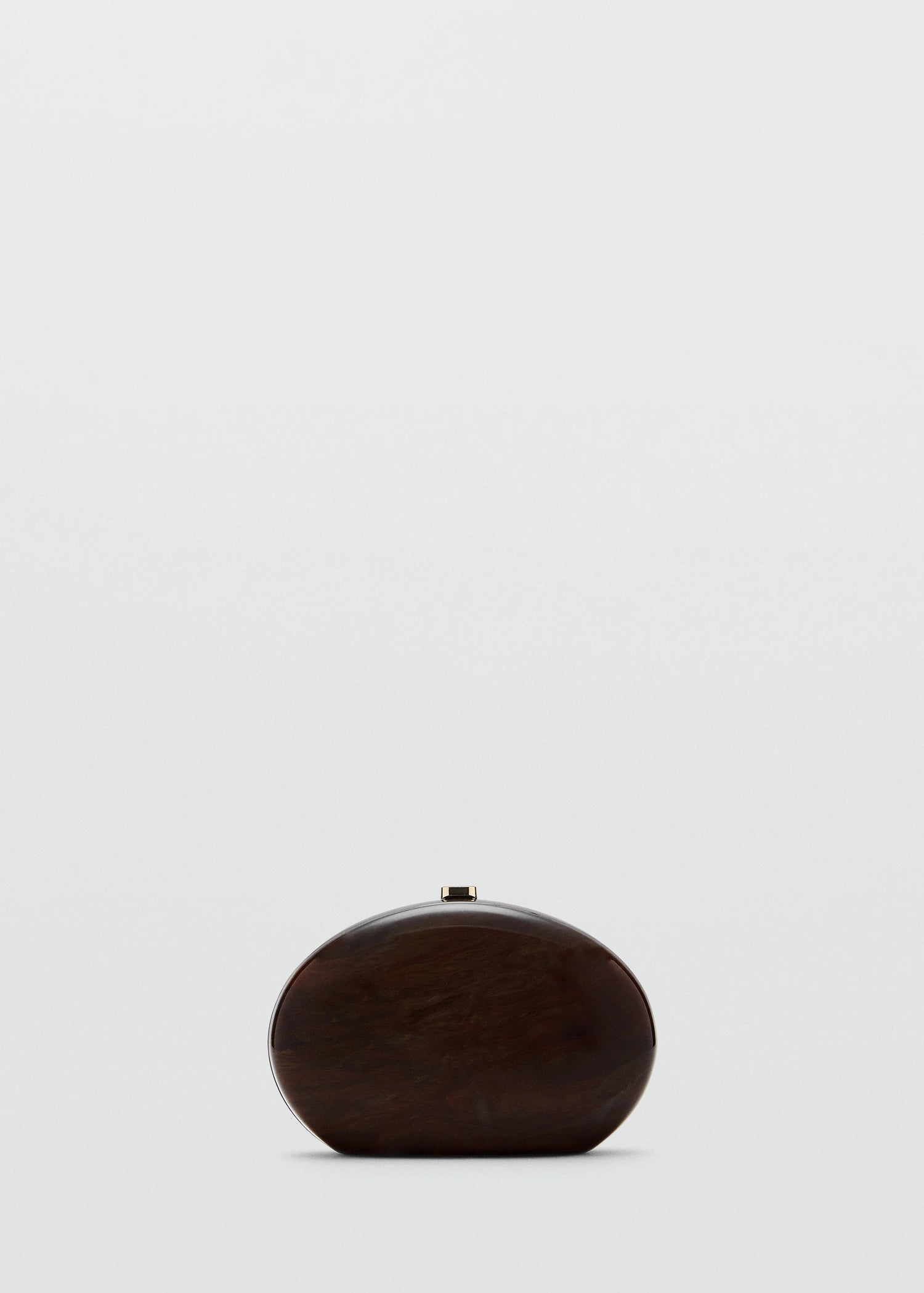 Oval Clutch Bag Chocolate