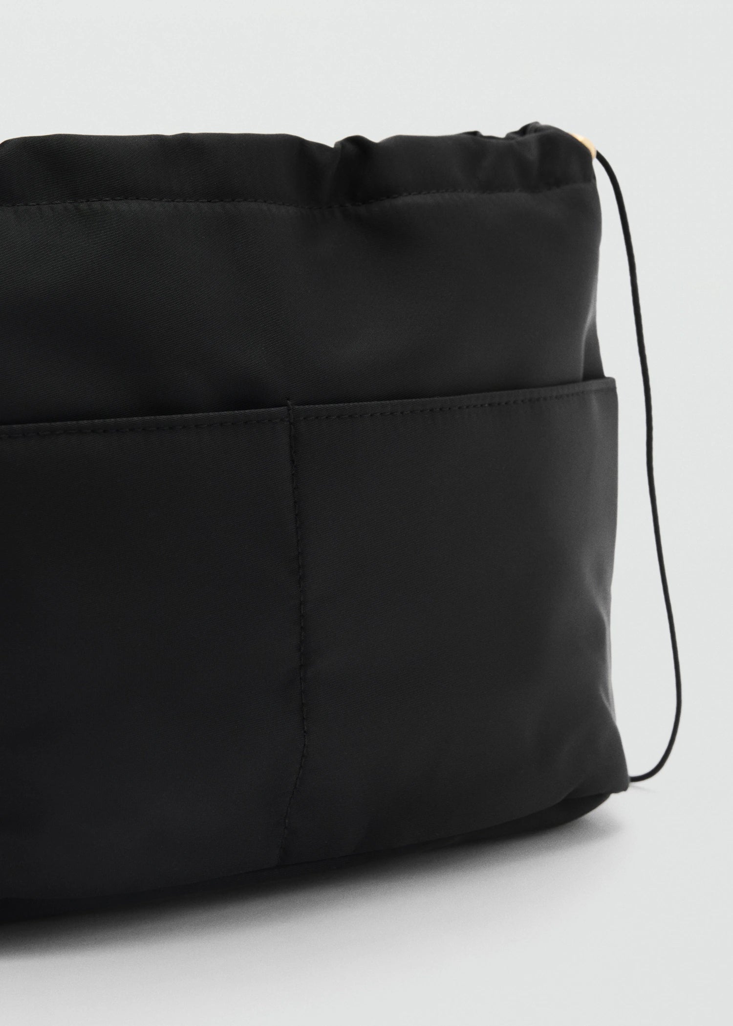 Nylon Toiletry Bag With Pockets Black