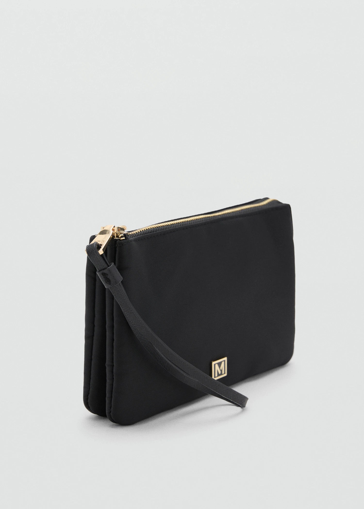 Nylon Purse With Zip Black