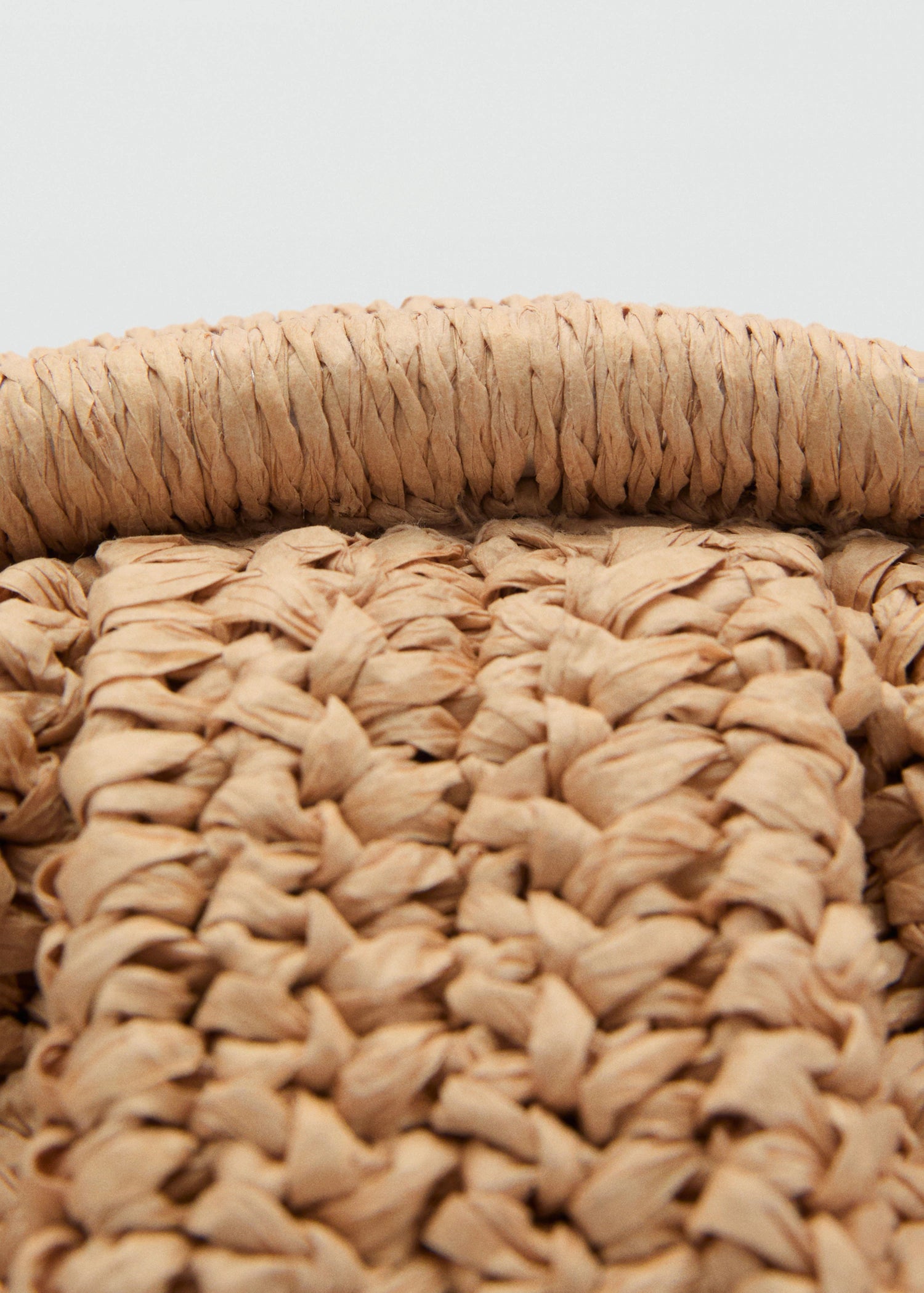 Natural Fiber Clutch Bag Beige