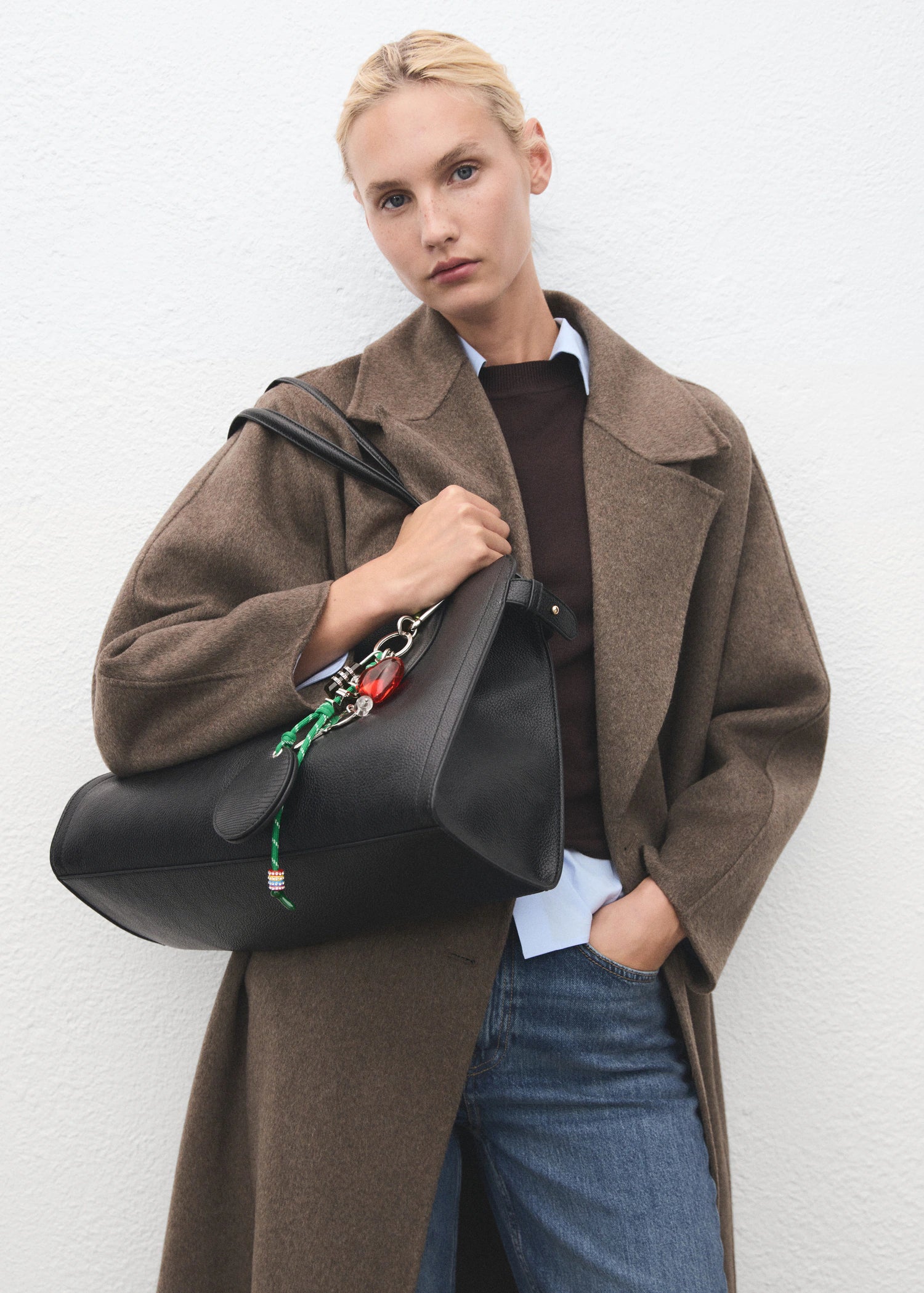 Multi Charm Mirror Keyring Green