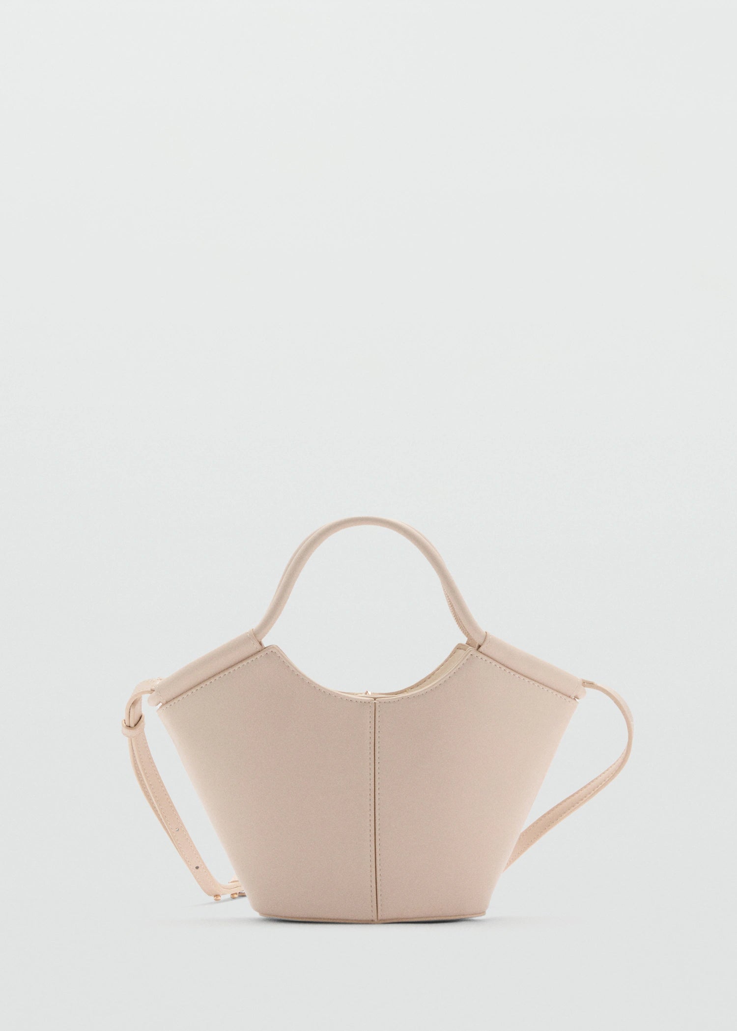 Mini Shopper Style Shoulder Bag Off White