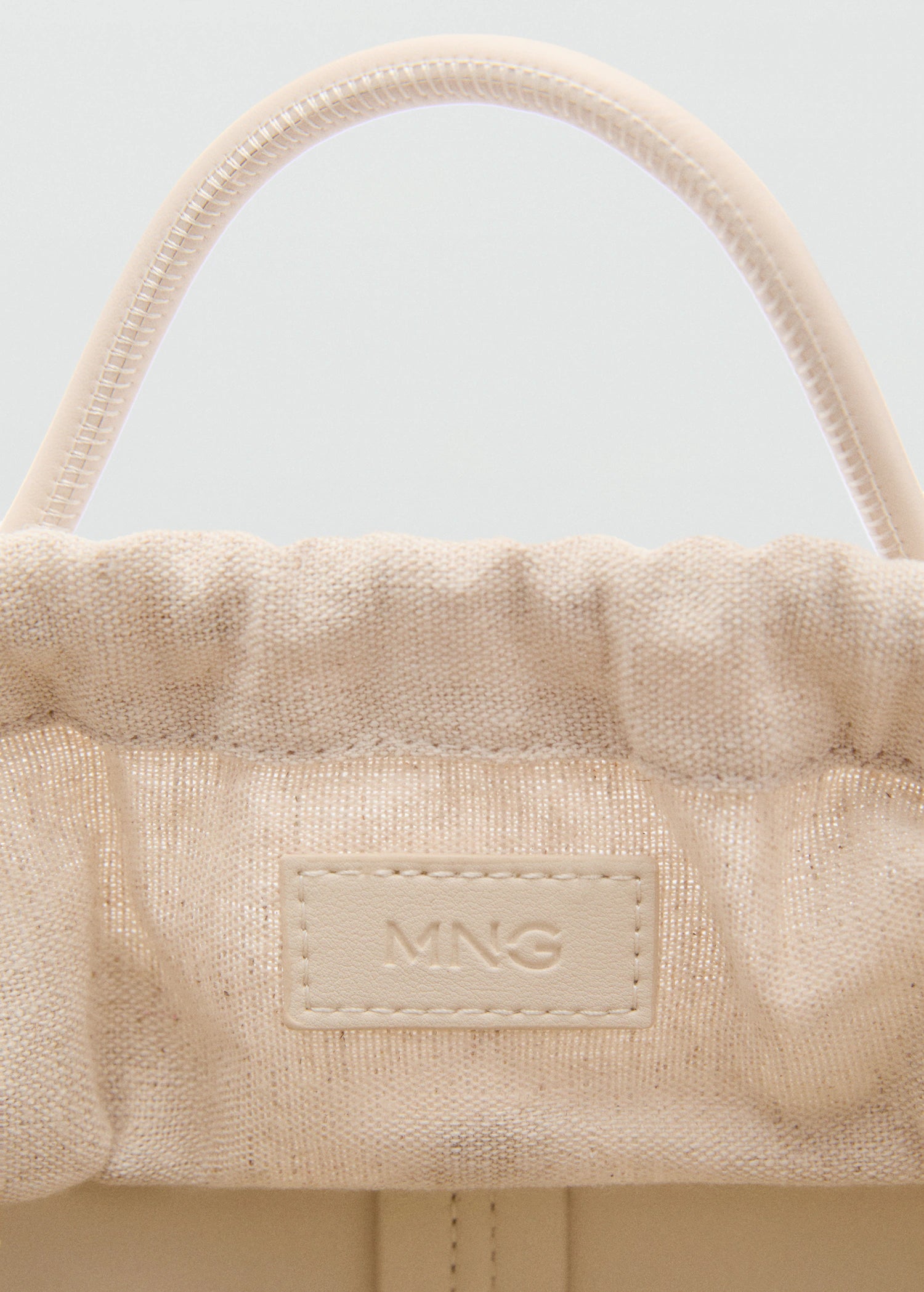 Mini Shopper Style Shoulder Bag Off White