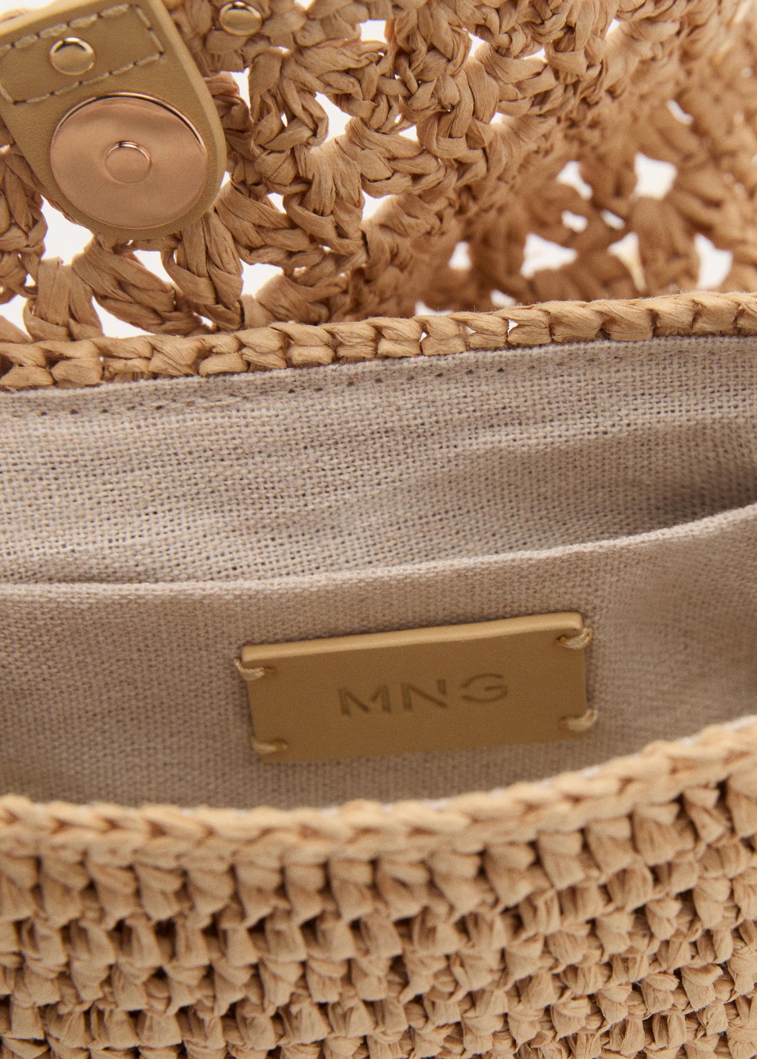 Mini Natural Fibre Crossbody Bag Beige