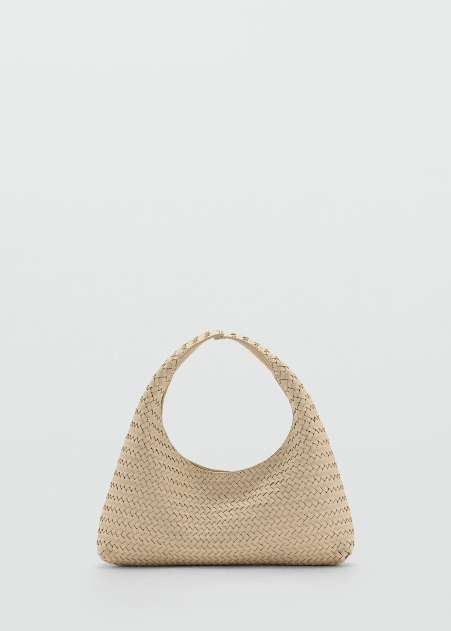 Mini Braided Leather Bag Off White