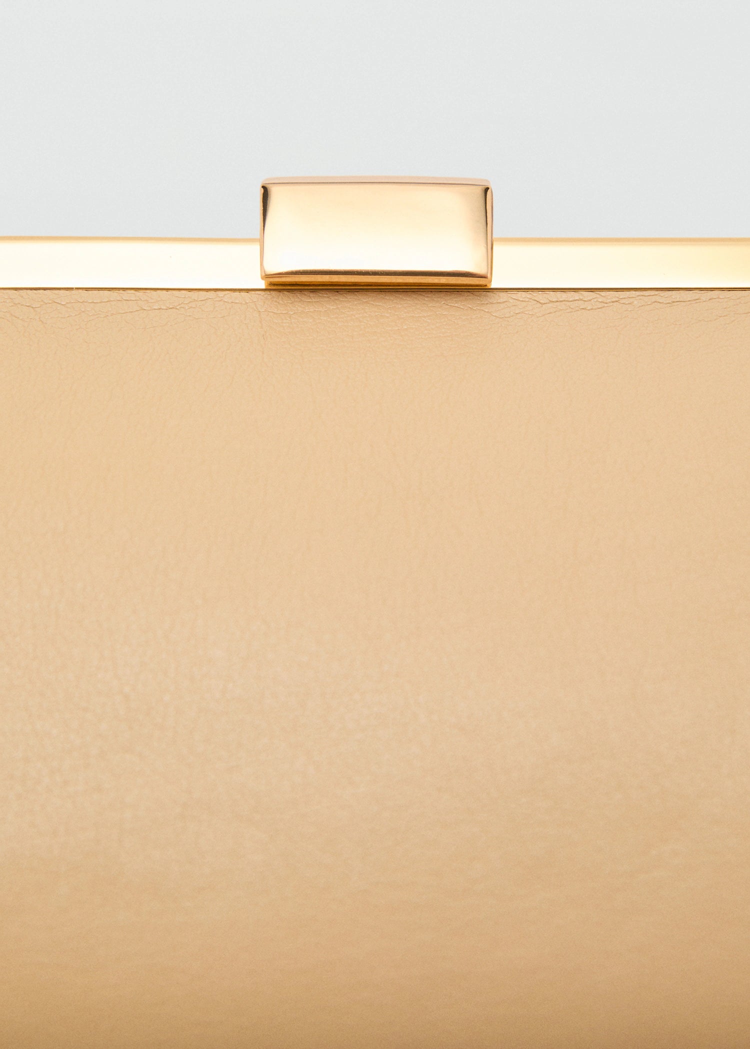 Metallic Clutch Handbag Vanilla