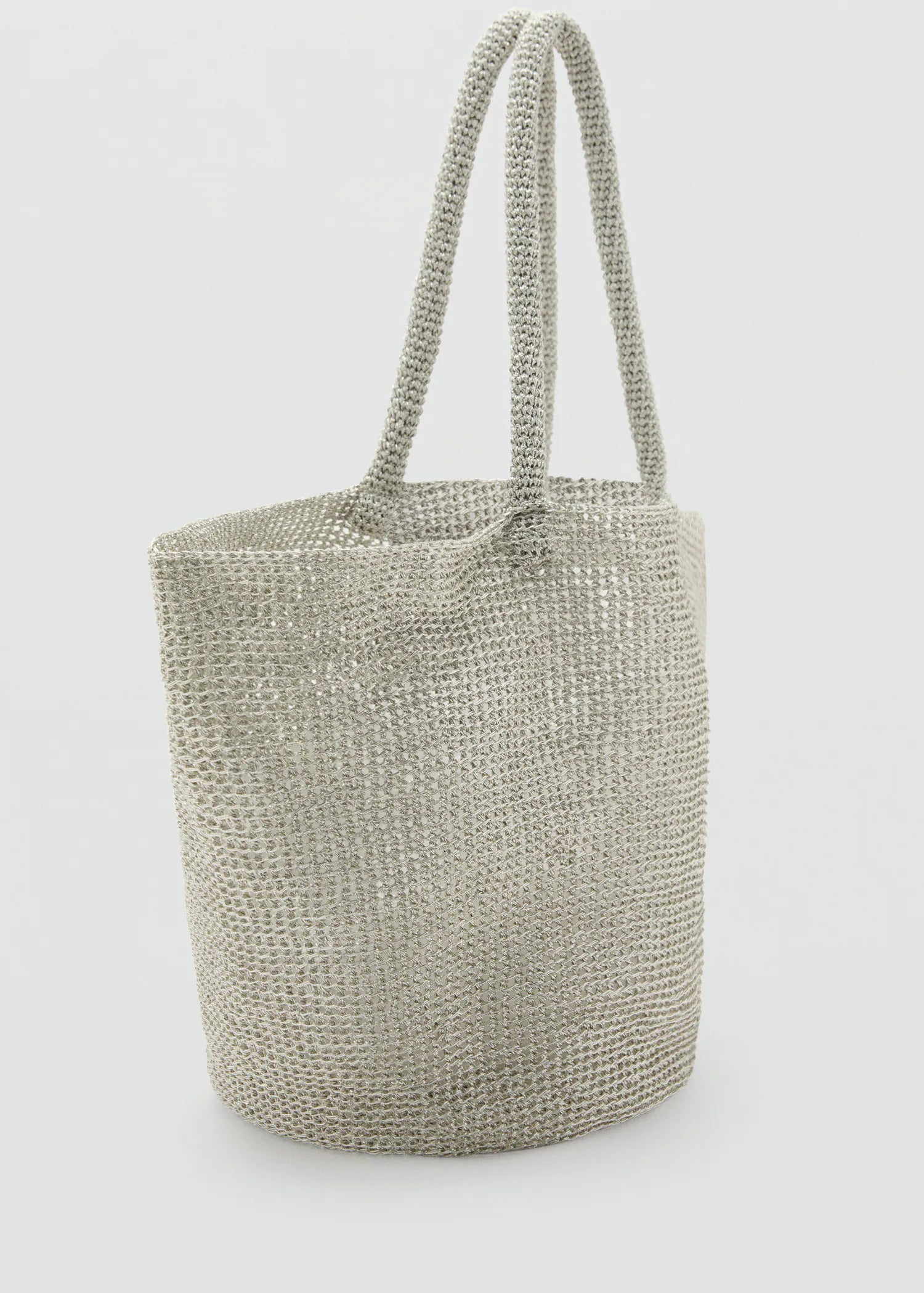 Mesh Shopper Bag Silver