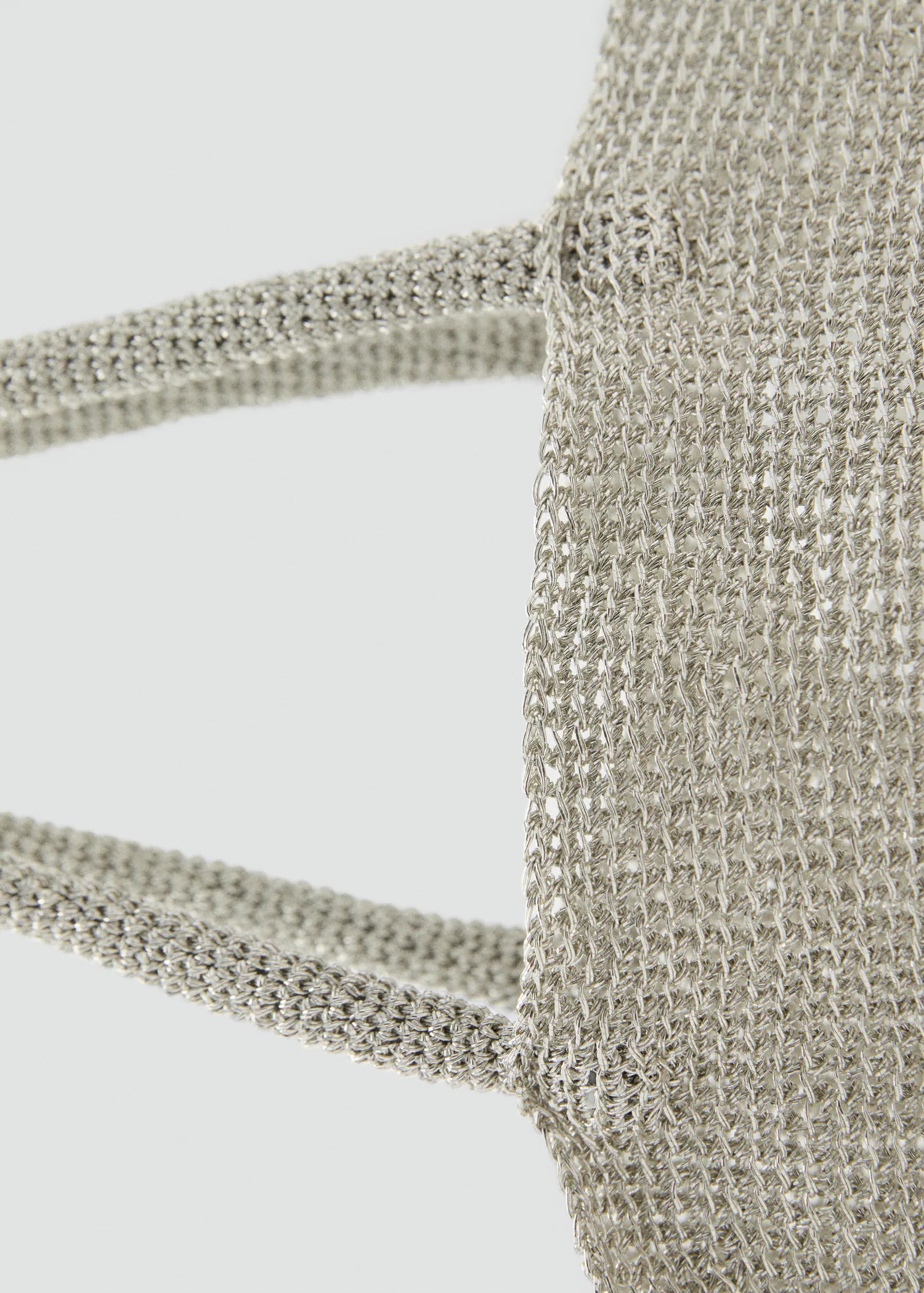 Mesh Shopper Bag Silver