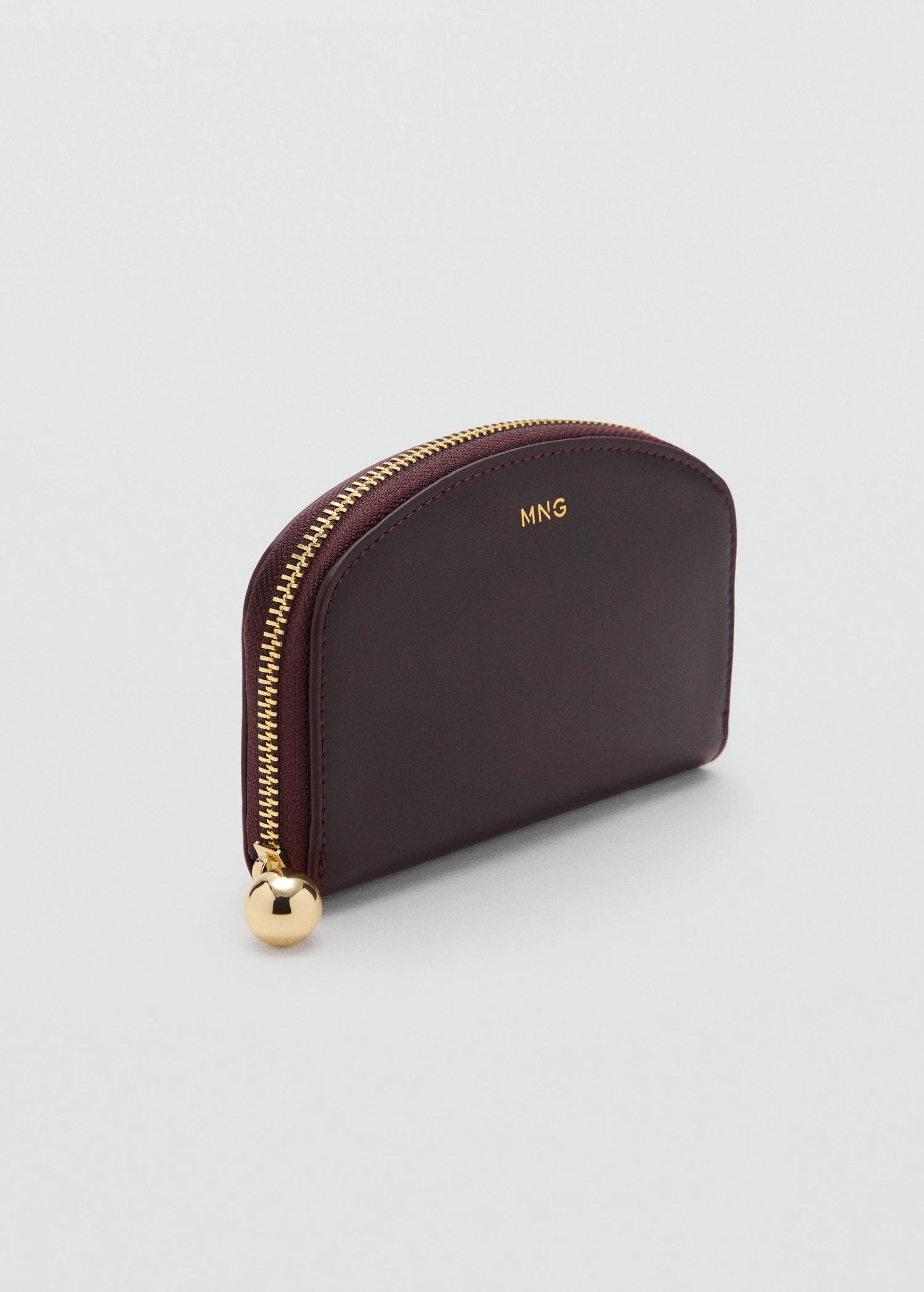 Medium Wallet With Mini Bead Embellishment Chocolate