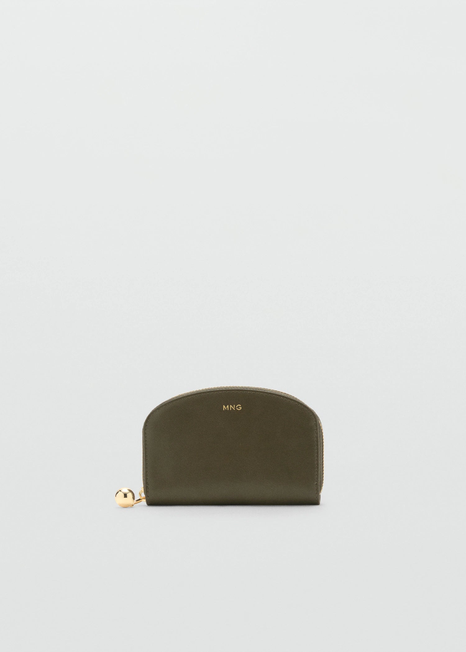 Medium Wallet With Mini Bead Embellishment Khaki