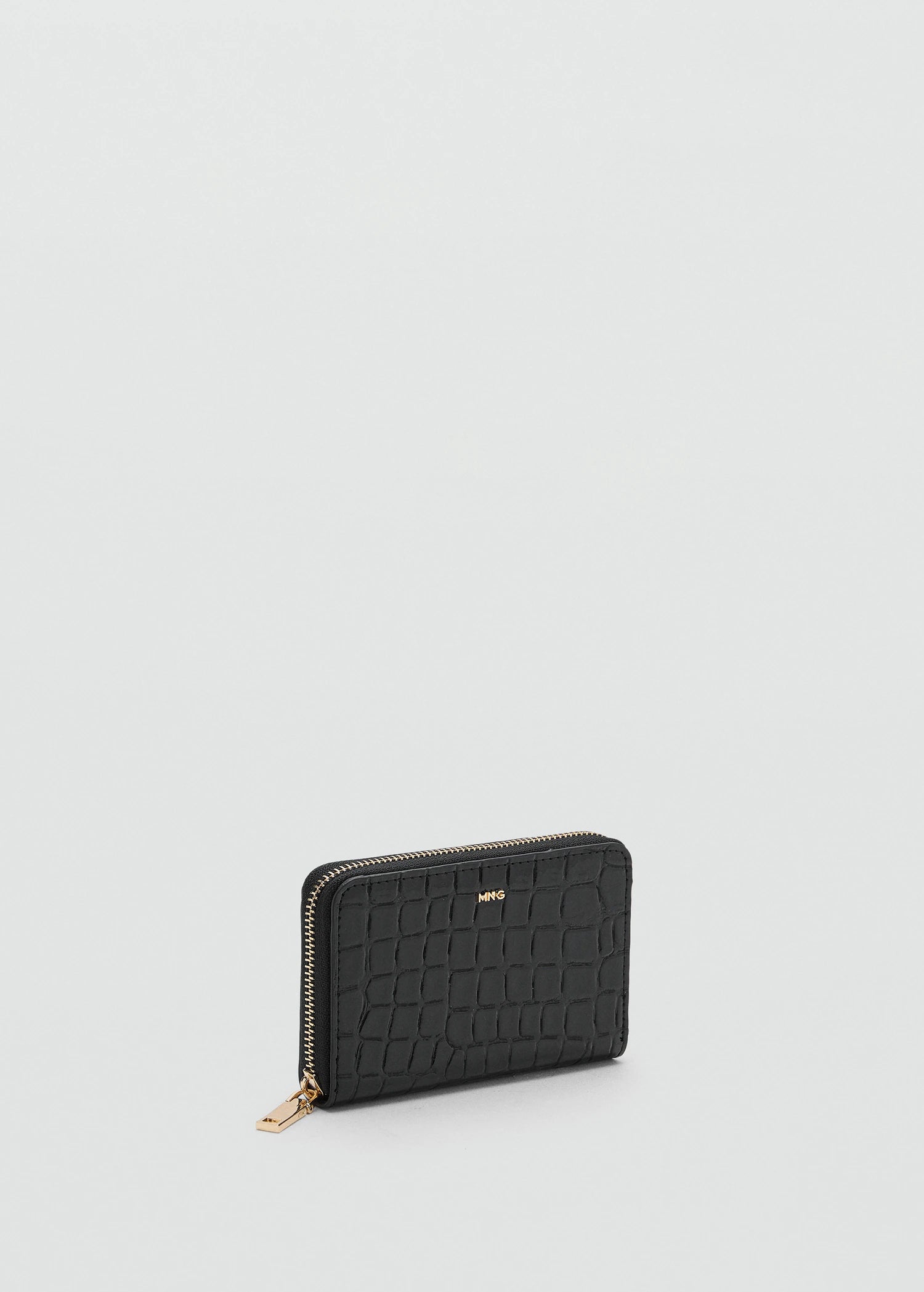 Medium Croc Wallet Black