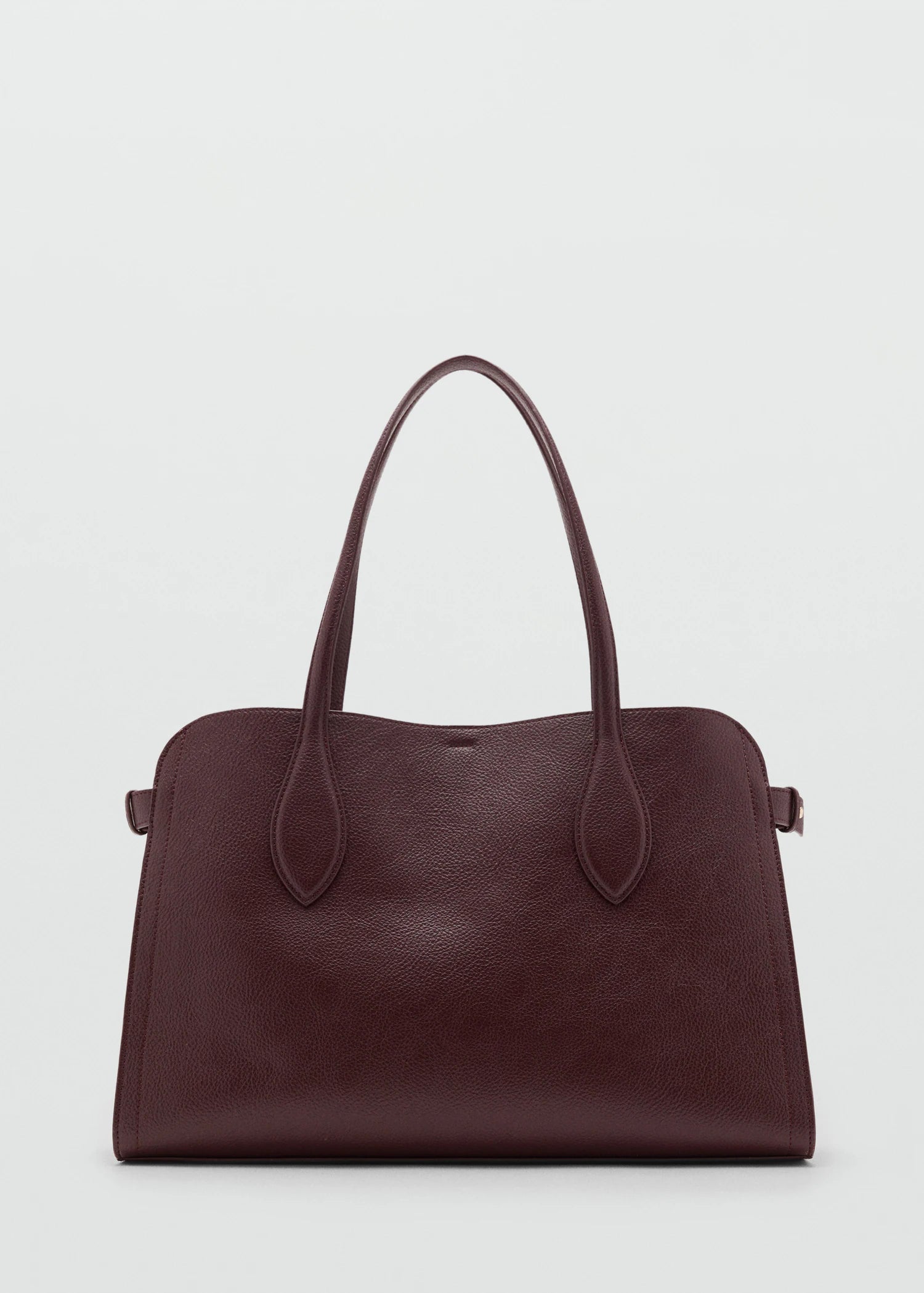 Medium Bag With Pebbled Leather Effect Burgundy