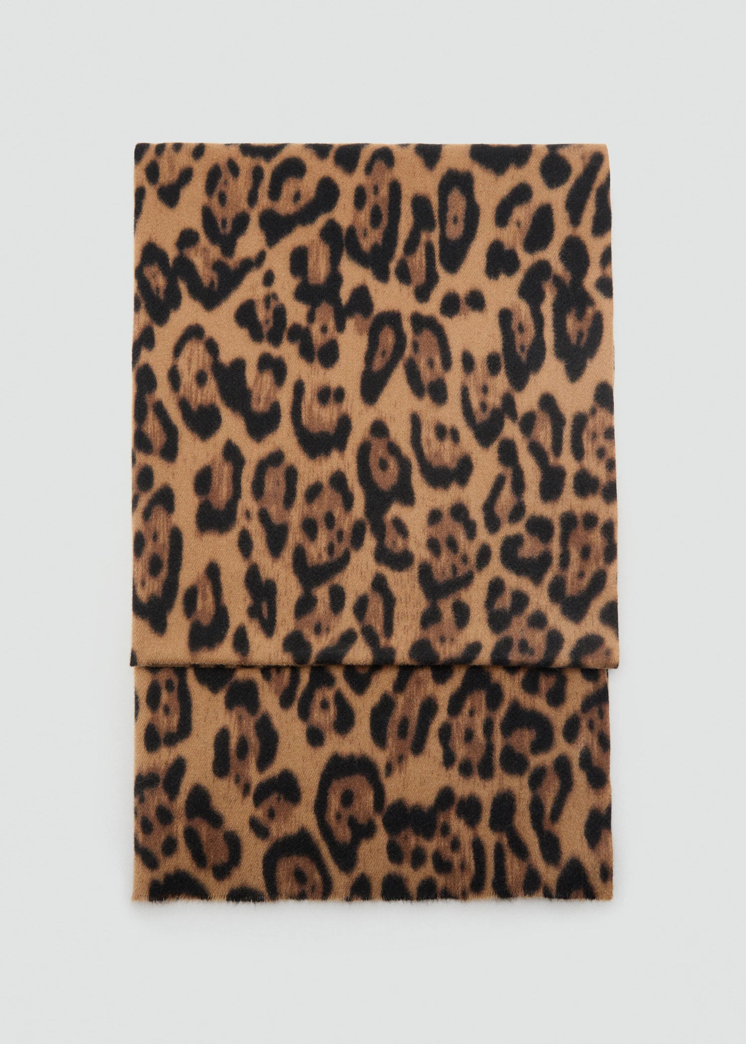 Leopard Print Scarf Brown
