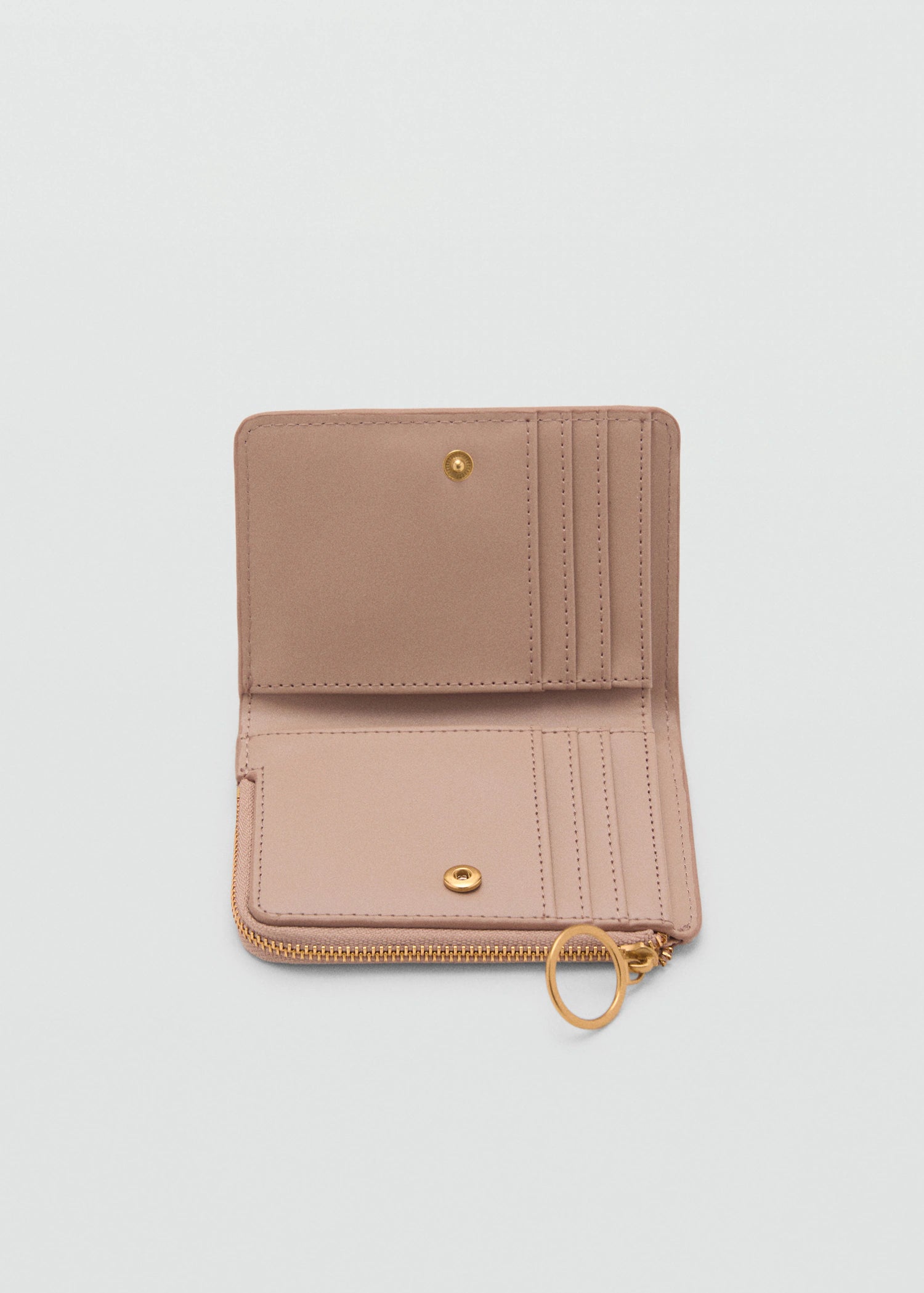 Leather Effect Wallet Pastel Pink