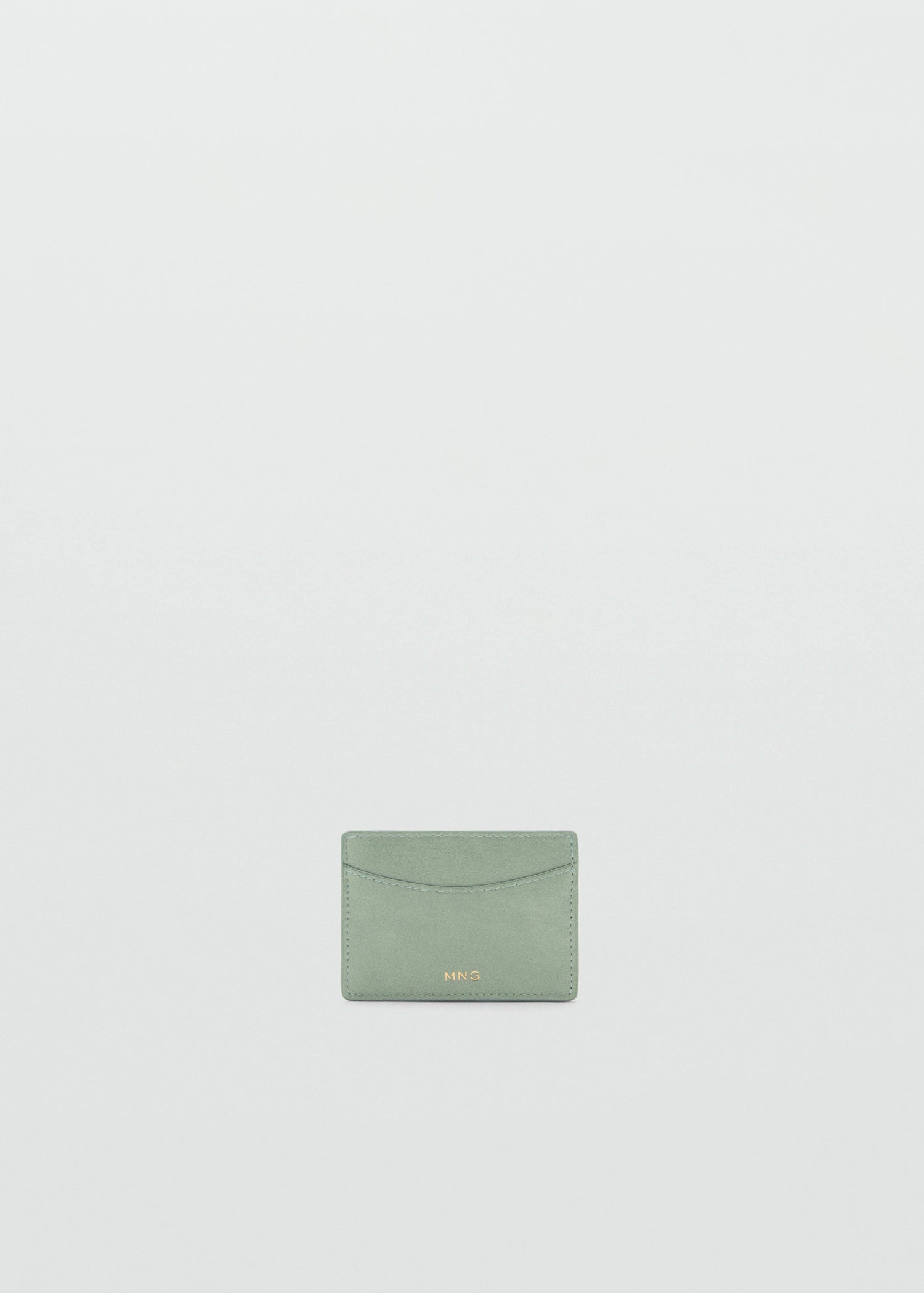 Leather Effect Card Holder Aqua Green