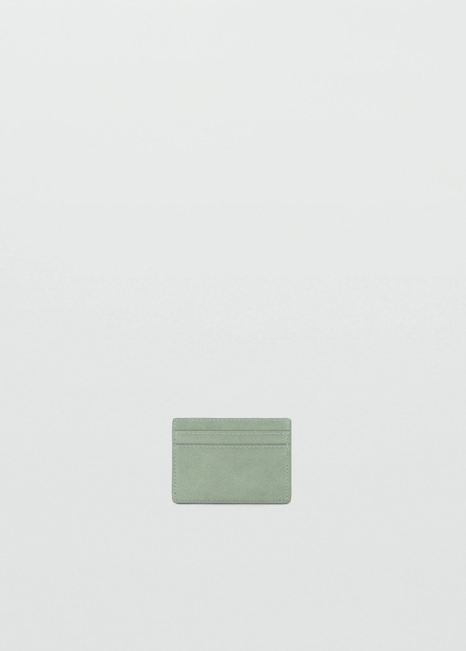 Leather Effect Card Holder Aqua Green