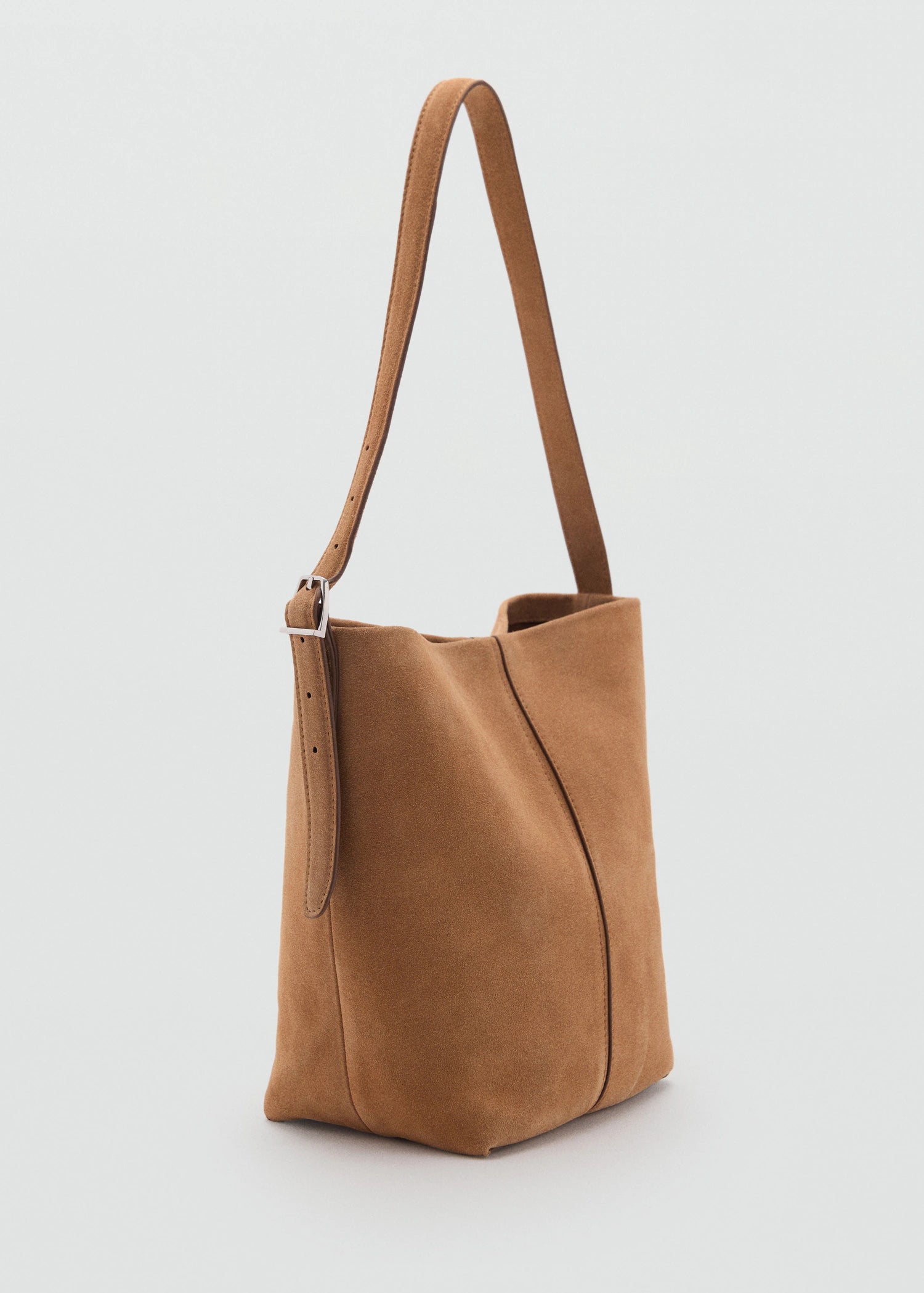 Leather Bucket Bag Medium Brown