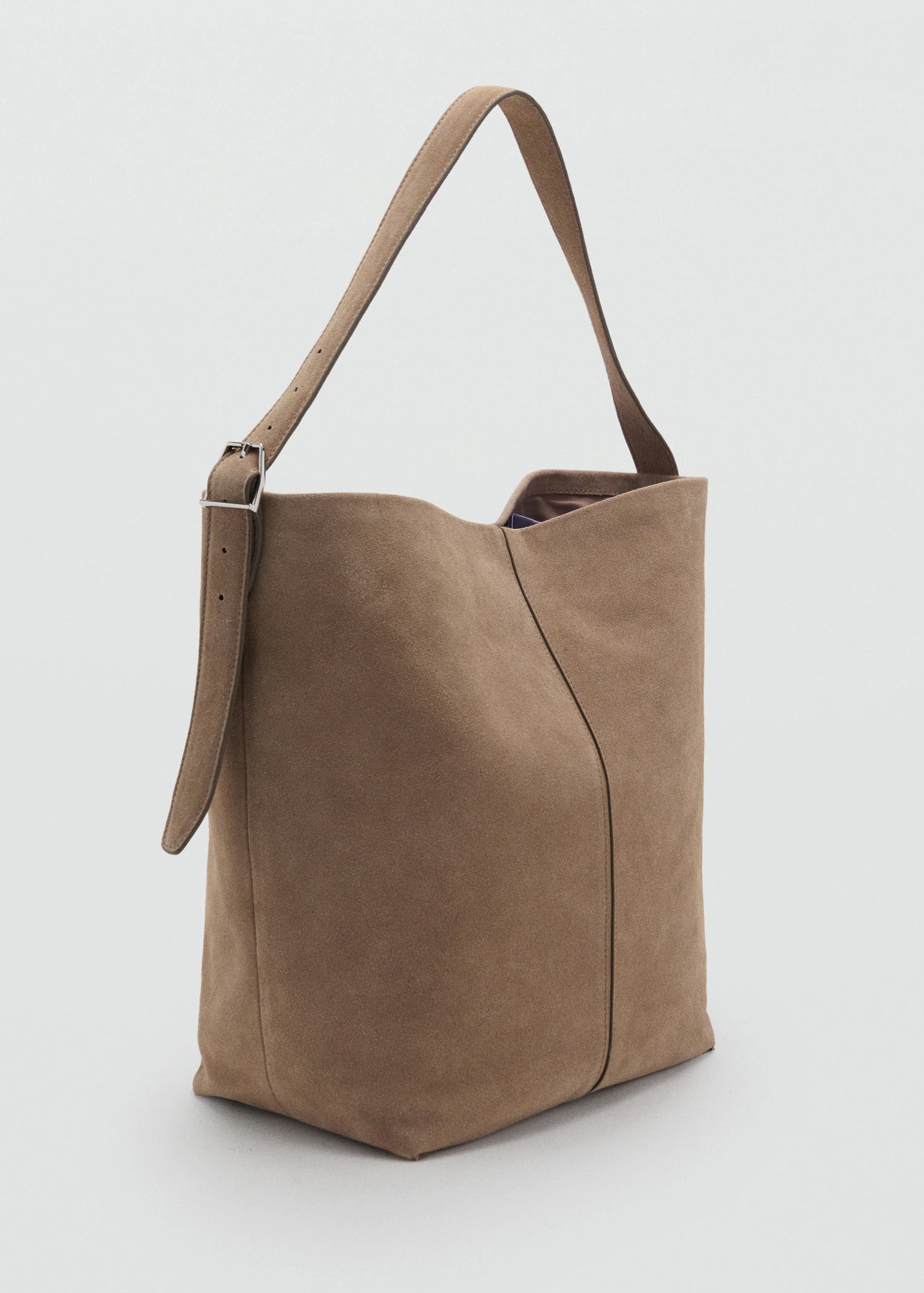 Leather Bucket Bag Sand