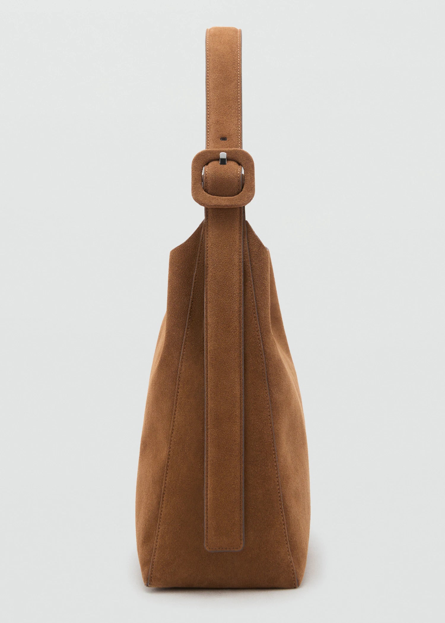 Large Suede Leather Shopper Bag Leather