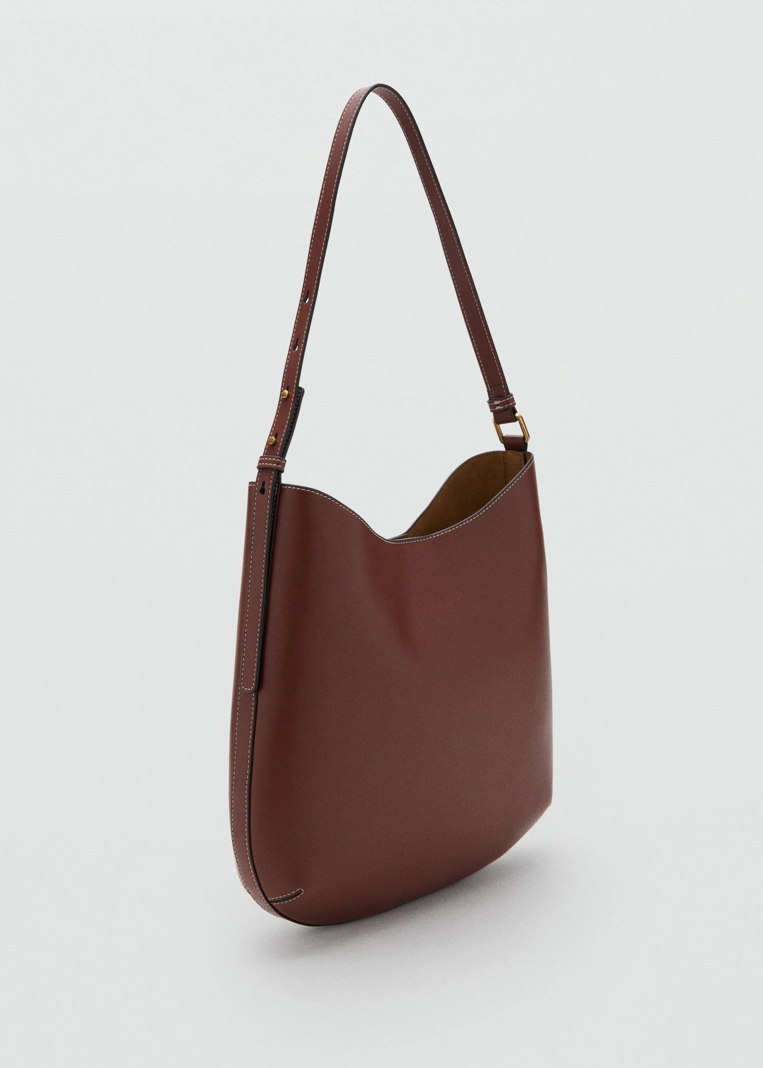 Large Oval Shoulder Bag Leather