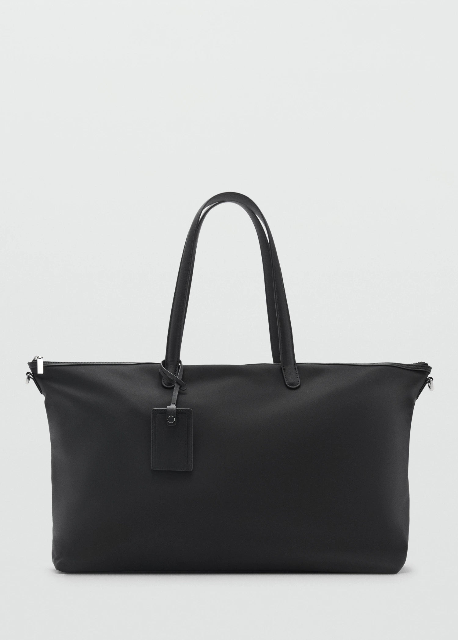 Large Nylon Shopper Bag Black