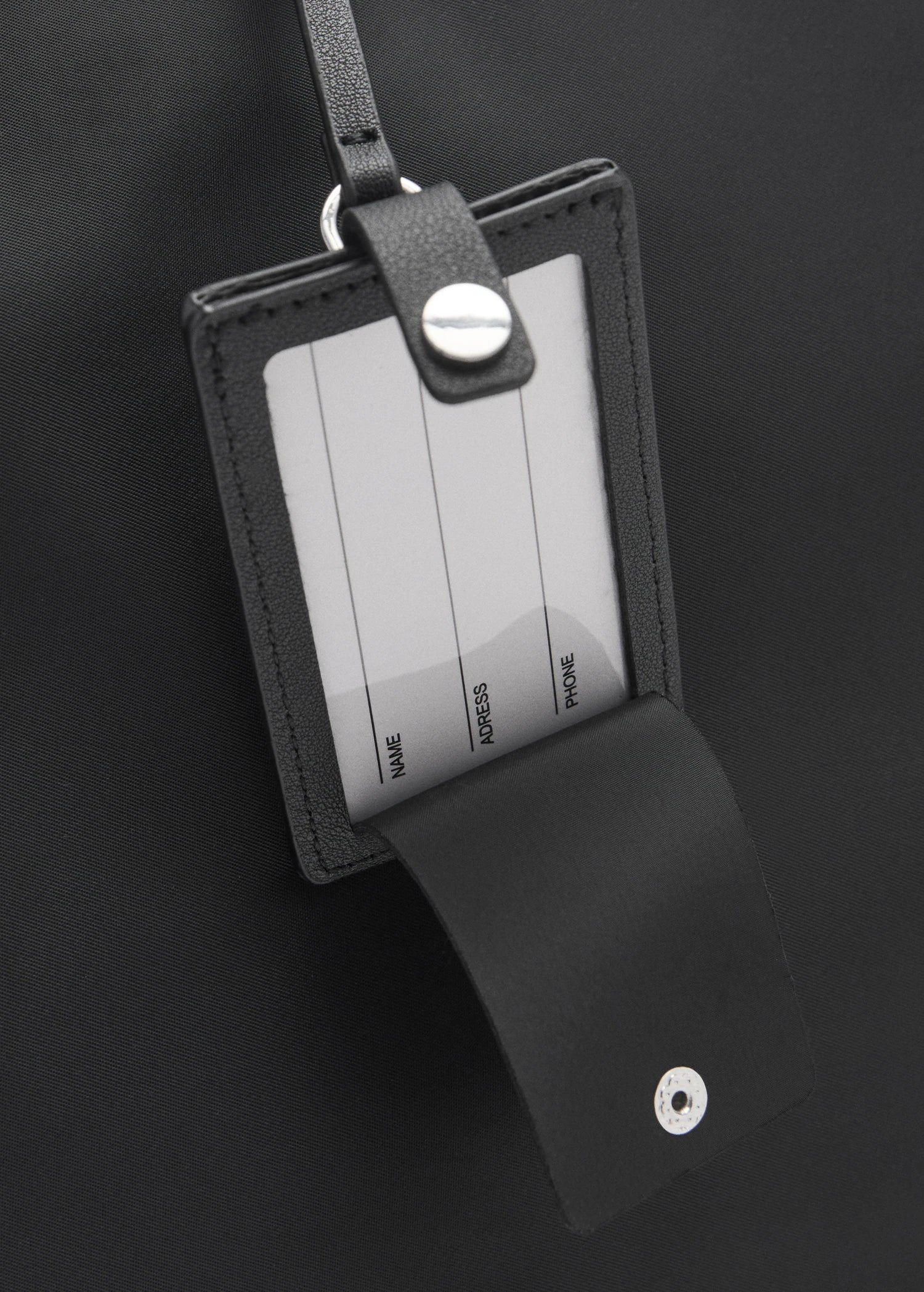 Large Nylon Shopper Bag Black