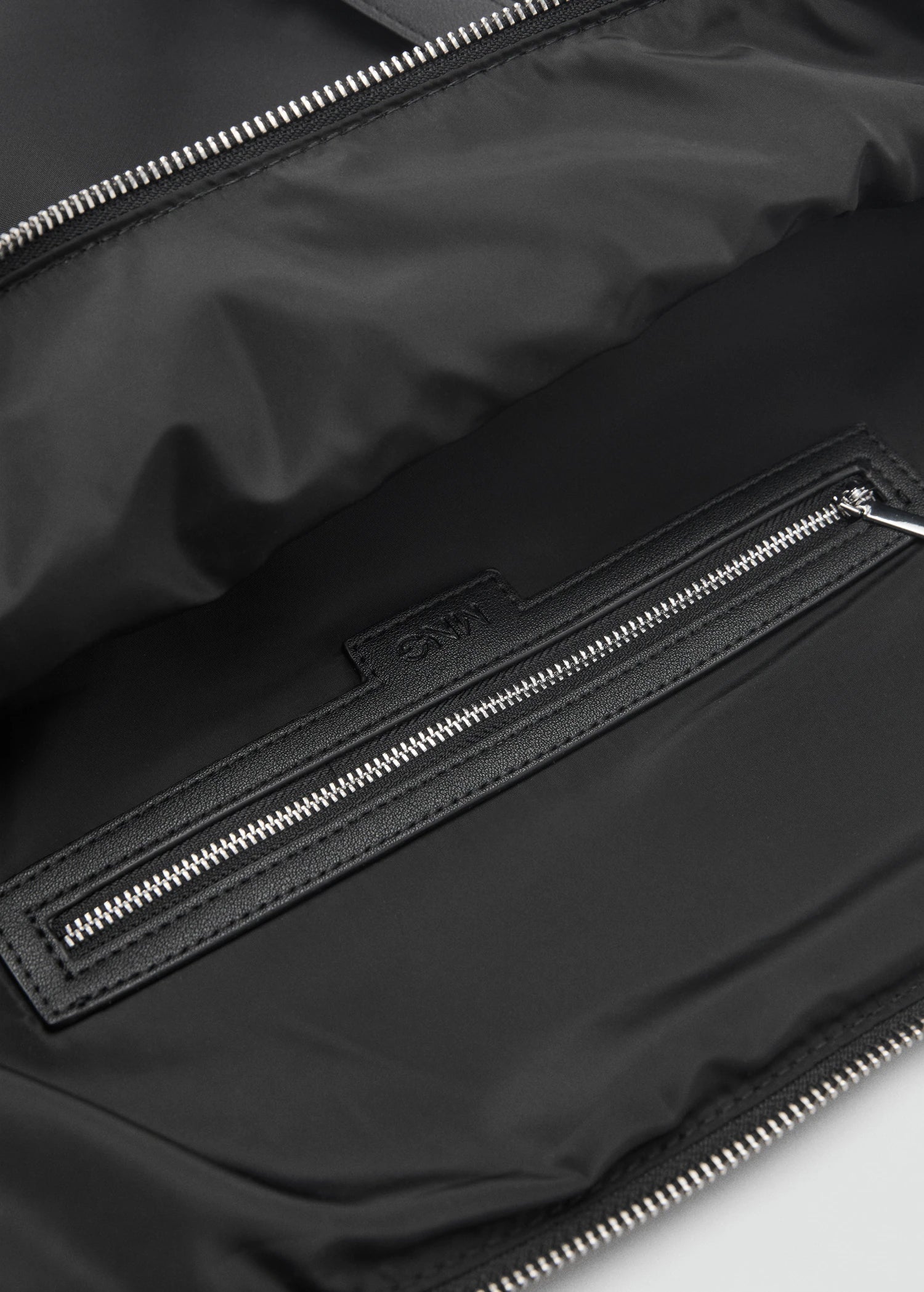 Large Nylon Shopper Bag Black