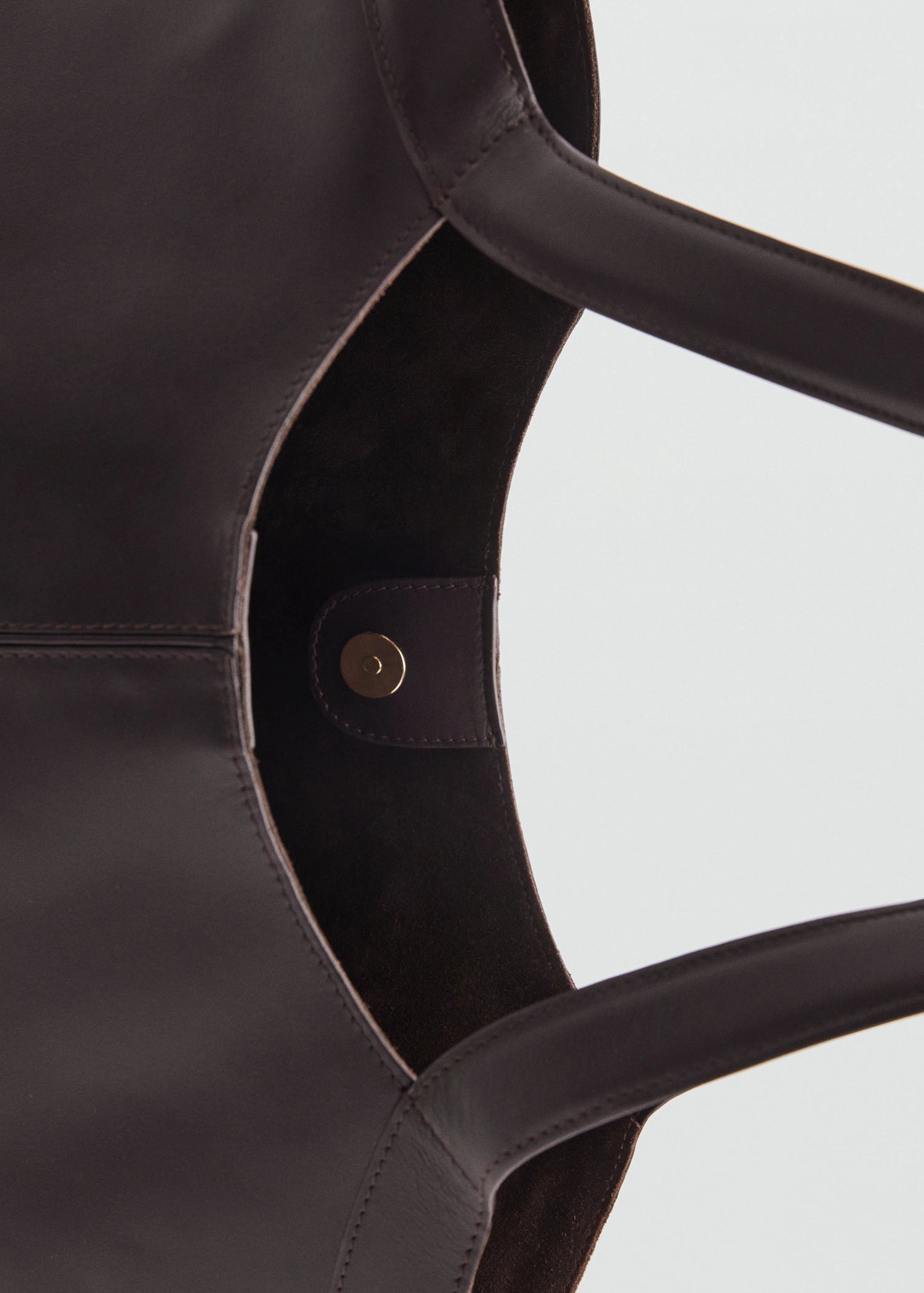 Large Leather Shoulder Bag Chocolate