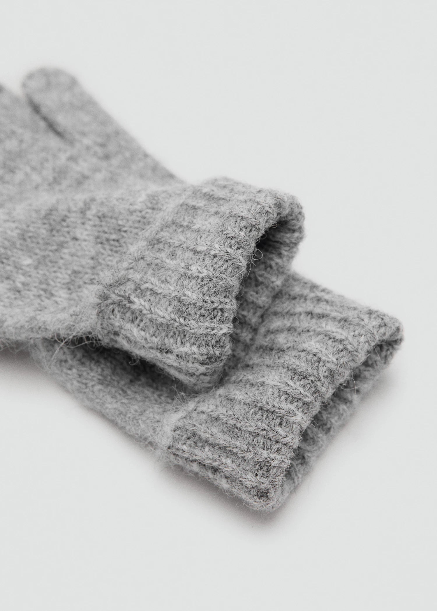 Knitted Gloves Medium Heather Grey