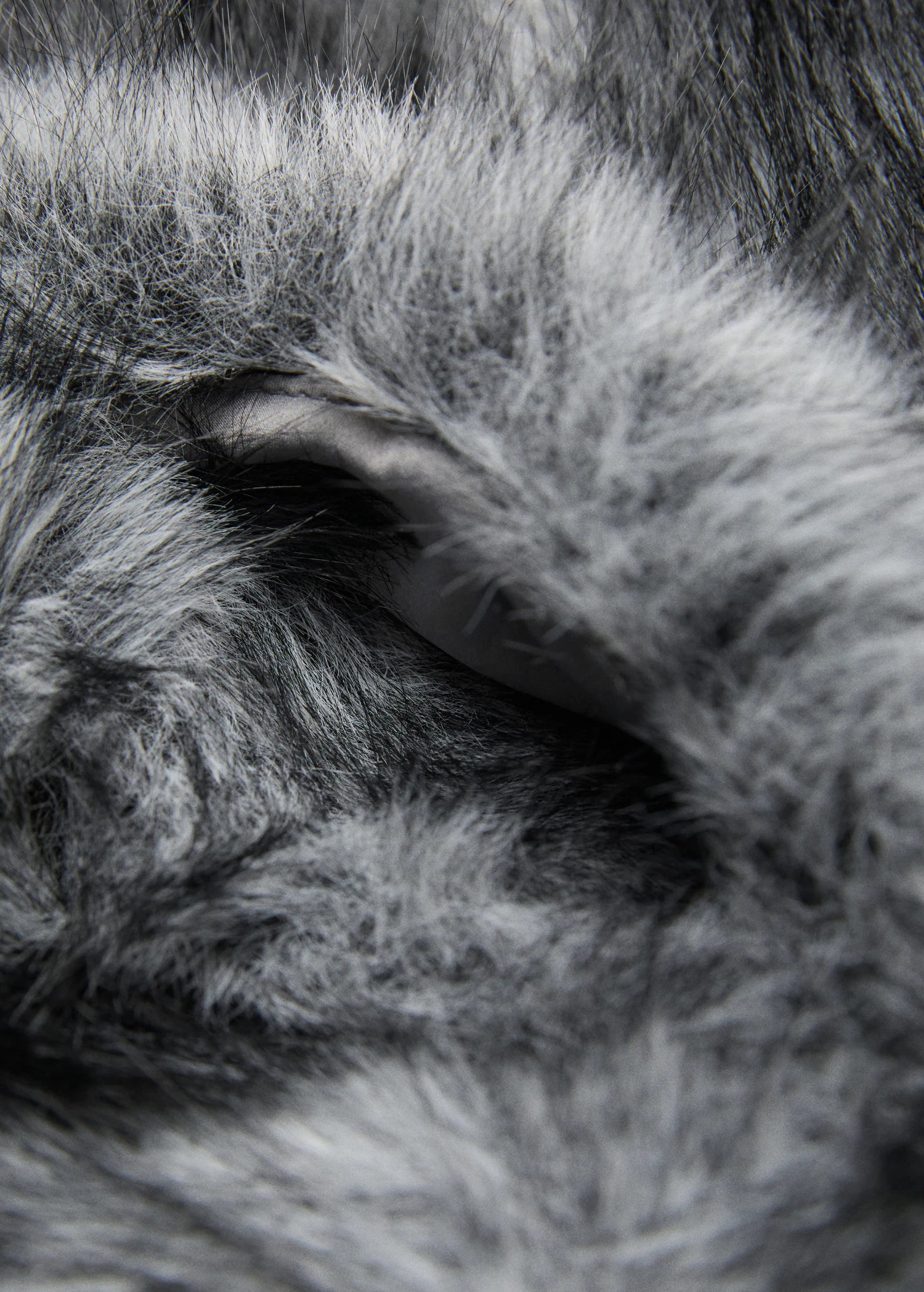 Fur Effect Scarf Grey