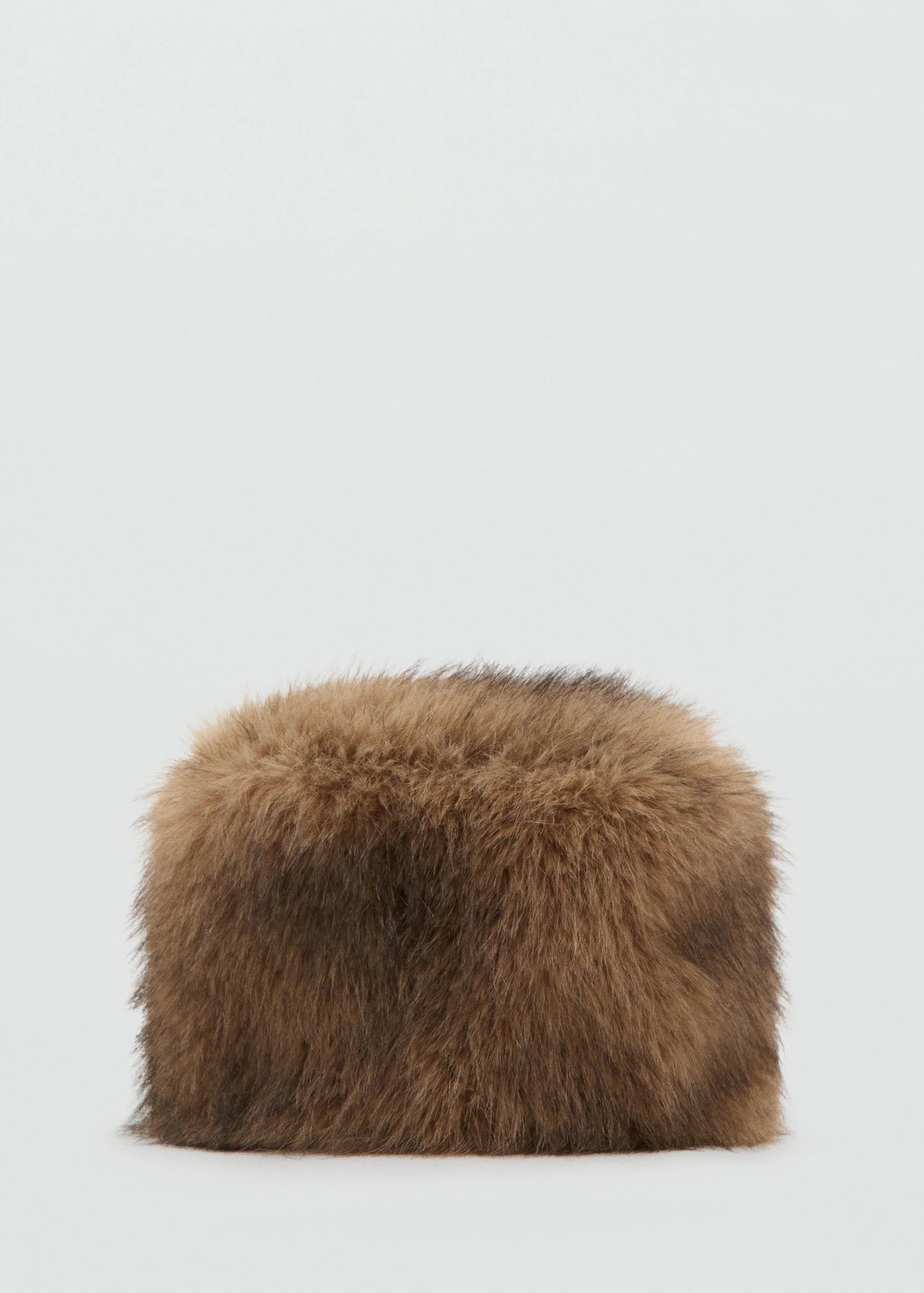 Fur Effect Hat Medium Brown