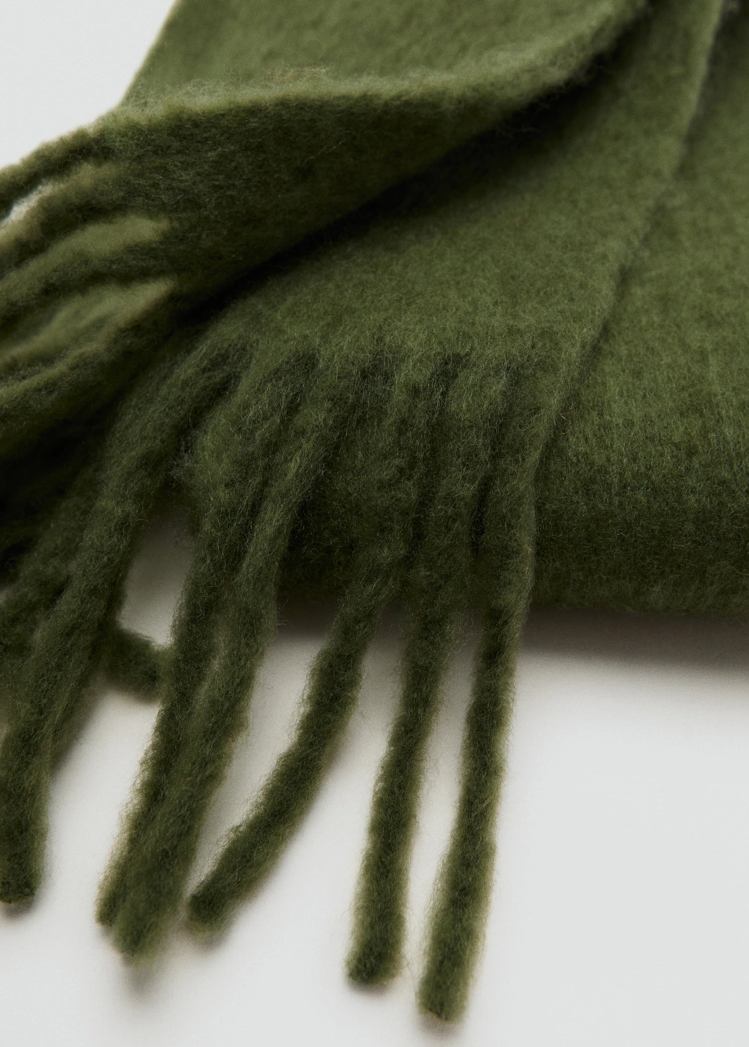 Fringed Edge Scarf Khaki