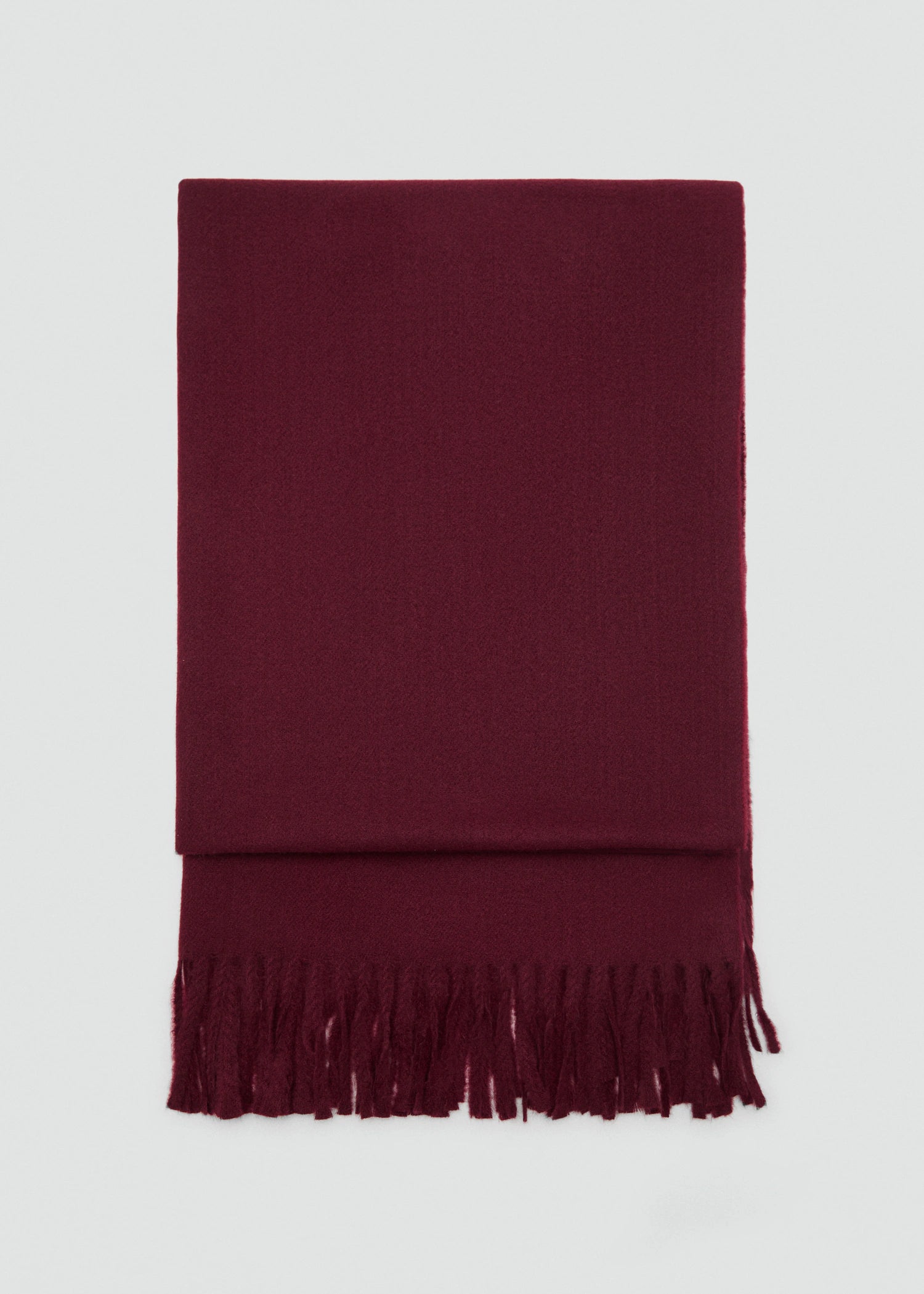 Fringed Edge Scarf Burgundy