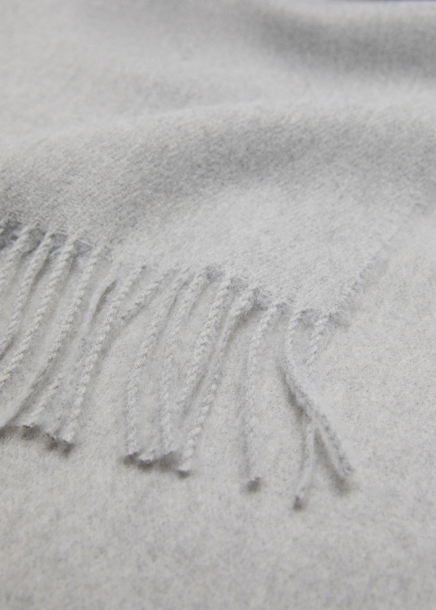 Fringed Edge Scarf Light Heather Grey