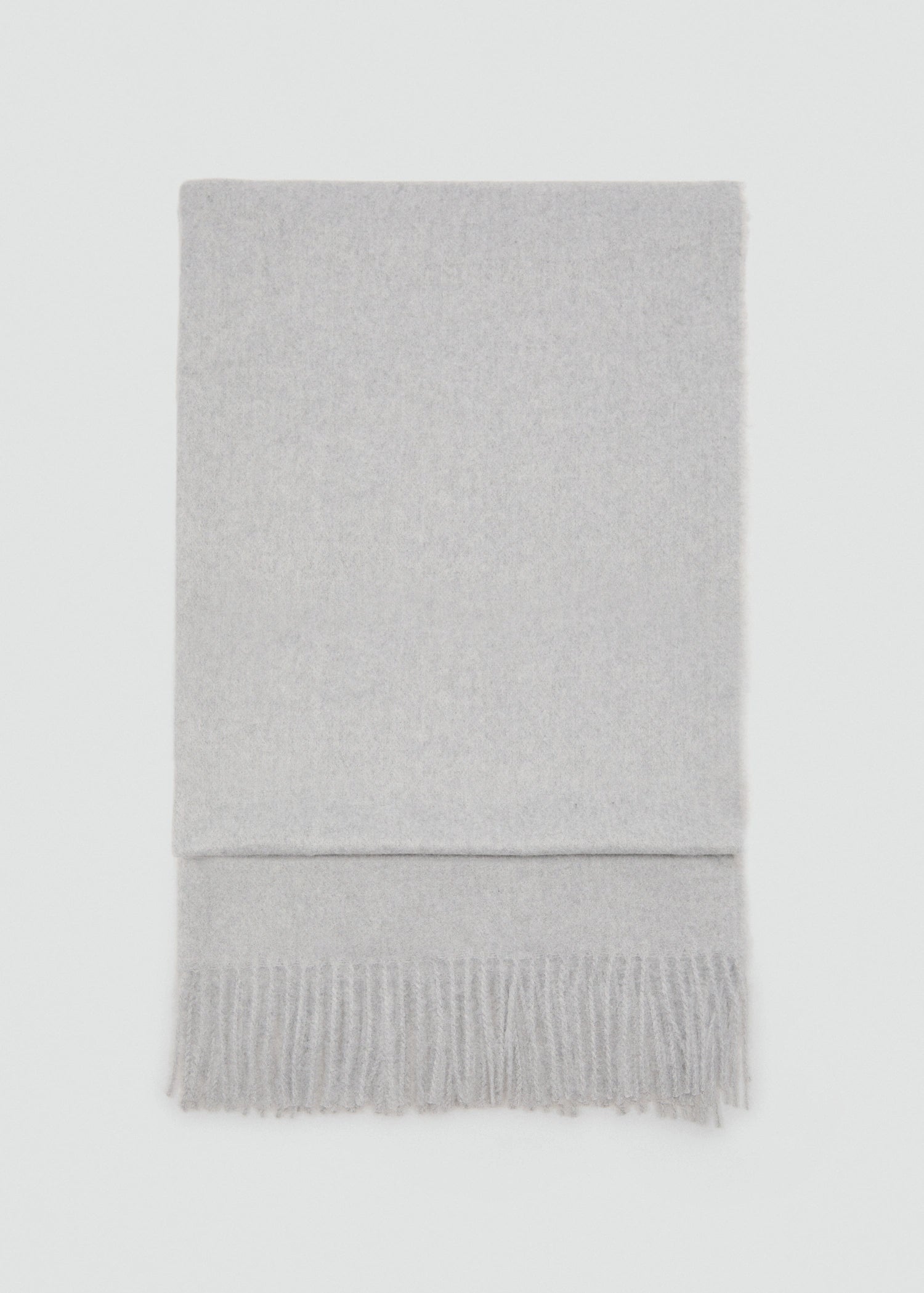 Fringed Edge Scarf Light Heather Grey