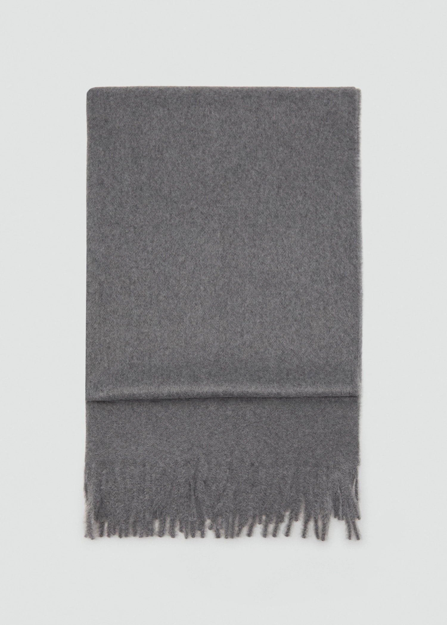 Fringed Edge Scarf Dark Heather Grey