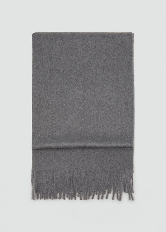 Fringed Edge Scarf Dark Heather Grey