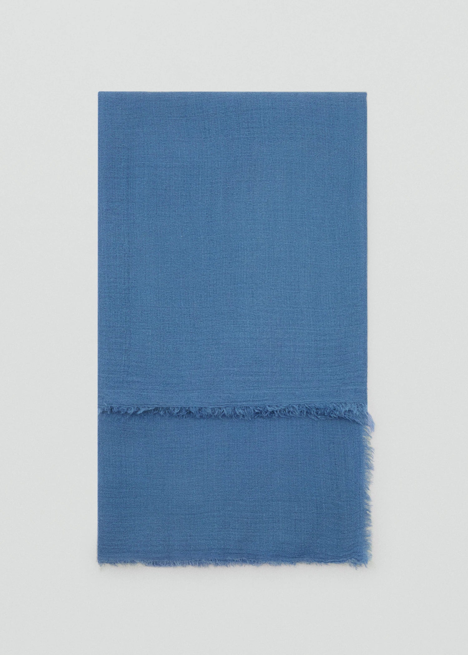 Frayed Edge Scarf Blue