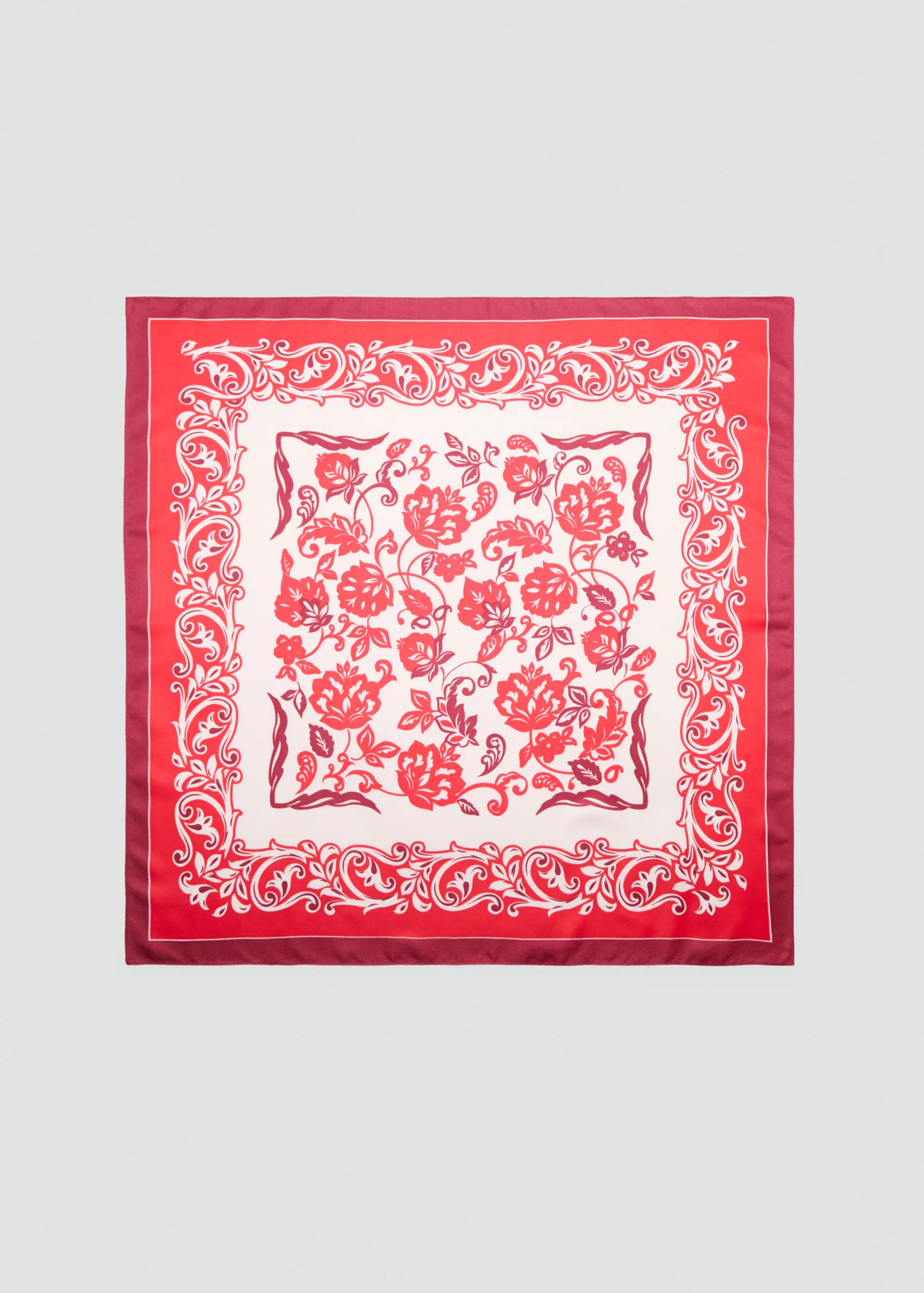 Flowers Printed Scarf Red