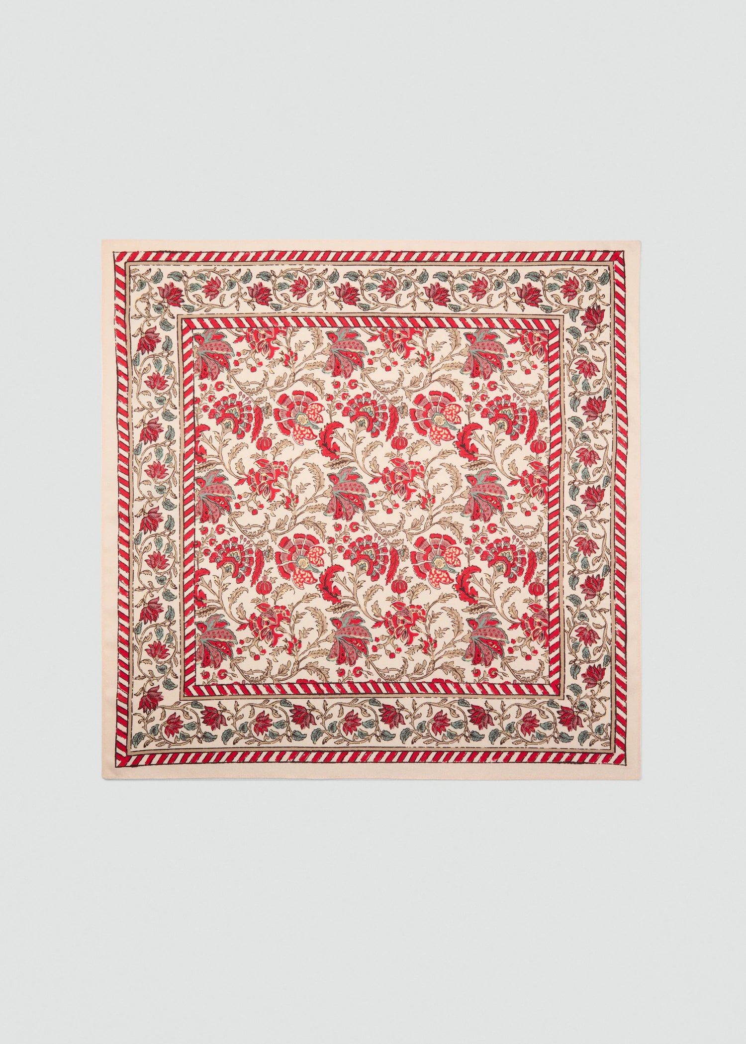 Flowers Printed Scarf Ecru